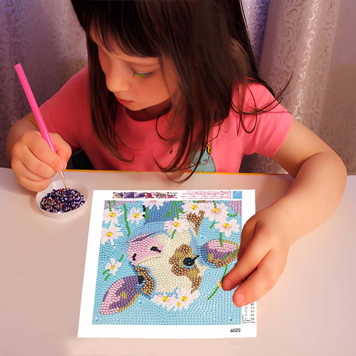 ZHUDENGXJL 6 Packs Diamond Art Painting Kits for Kids Animal, DIY Diamond Art Mosaic Kits for Kids Ages 6-12 Beginner Gem Art and Arts and Crafts Home Wall Decor 6x6 Inch ZHUDENGXJL