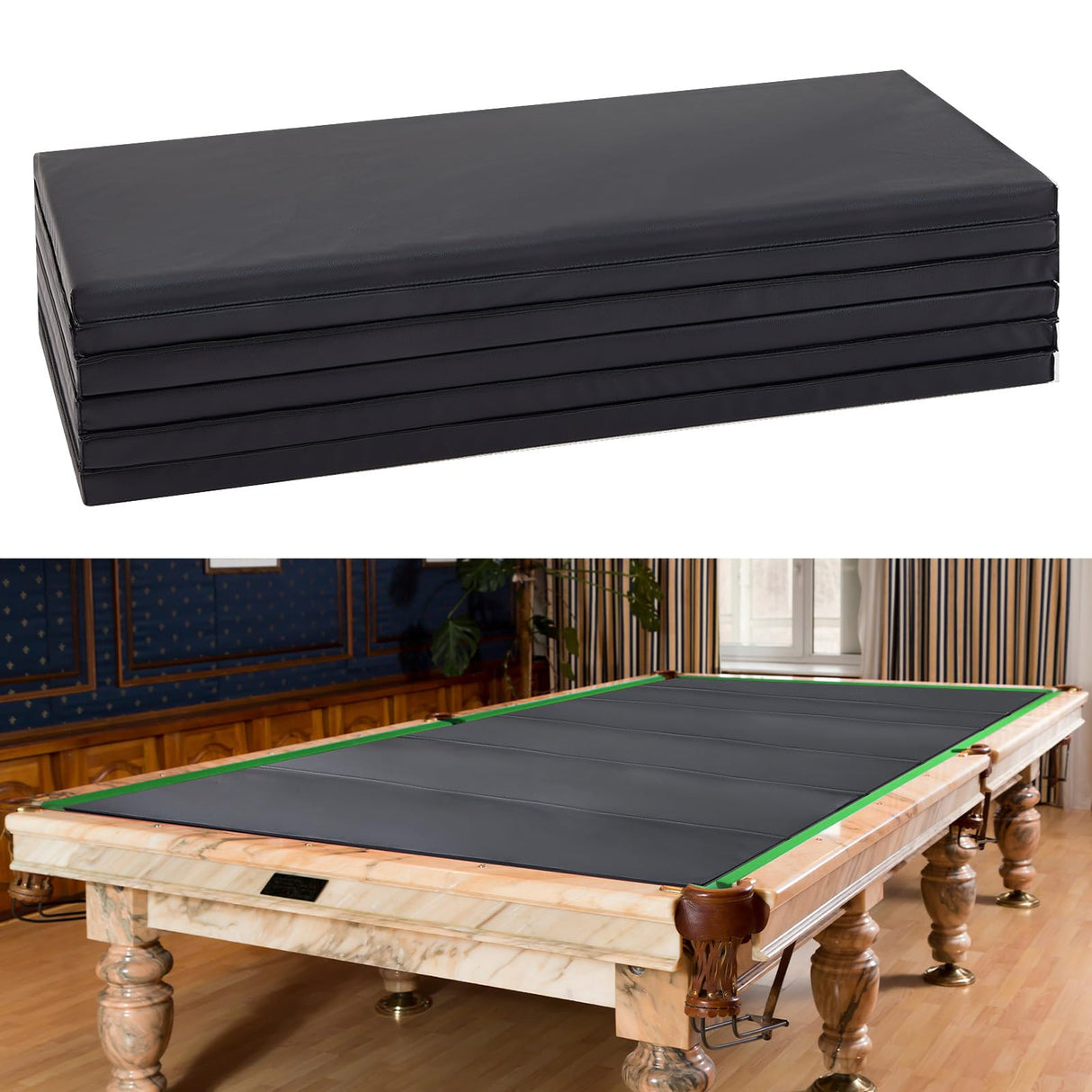 Leyndo Pool Table Insert Convertible Dining Table Foam Insert Billiard Pool Table Foam Insert for Table Conversion, Black (8') Leyndo