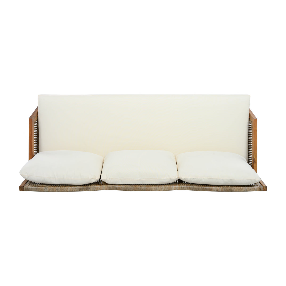 3 Piece Acacia Wood Patio Furniture Set with Coffee Table