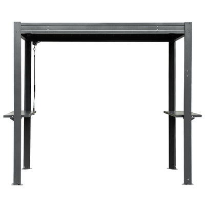 8x5 Ft Grill Louvered Pergola for Outdoor Grill