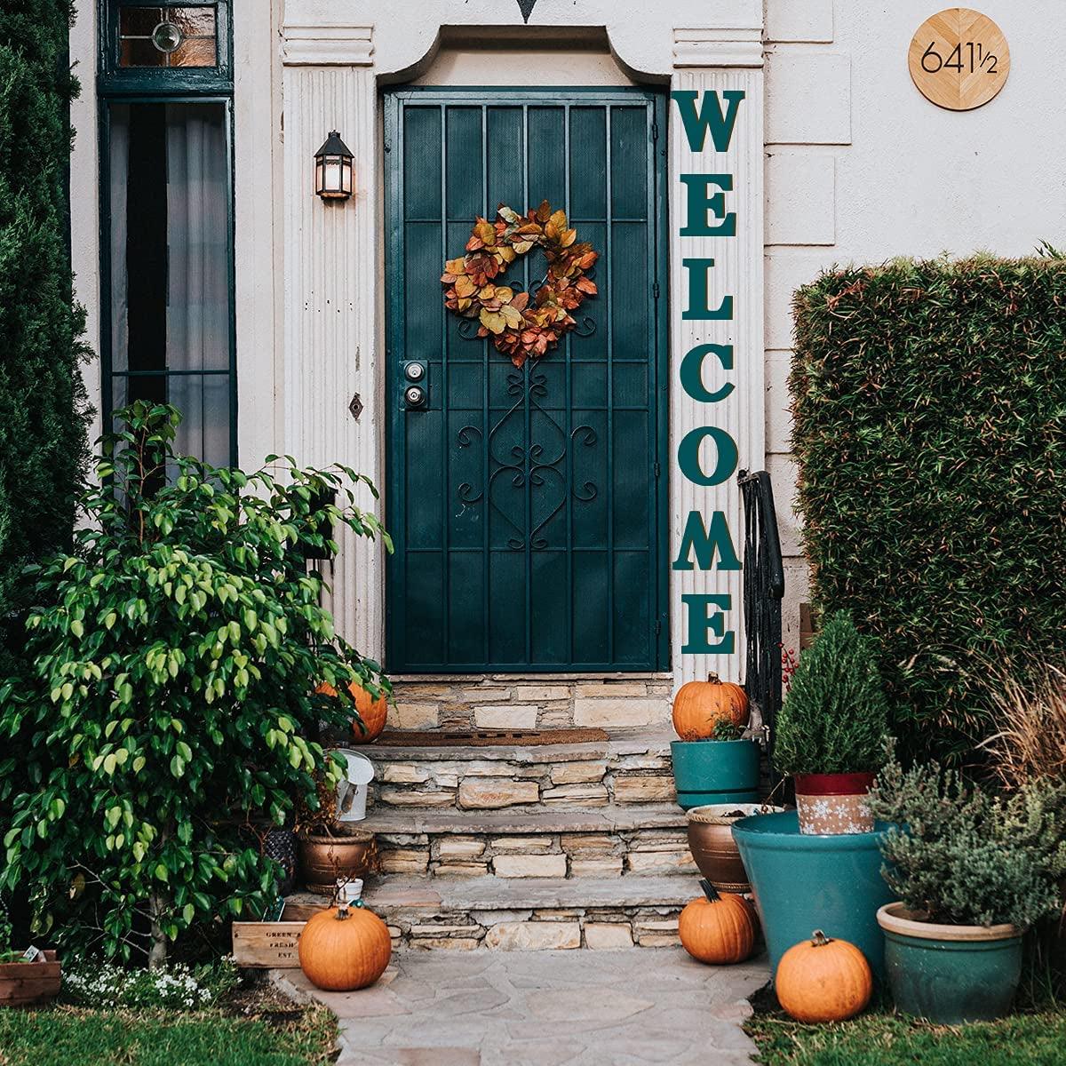 8 Inch Wooden Letter Welcome Wood Letters, Unfinished Wooden Letters “Welcome“ for Wall Decoration WoodArtSupply