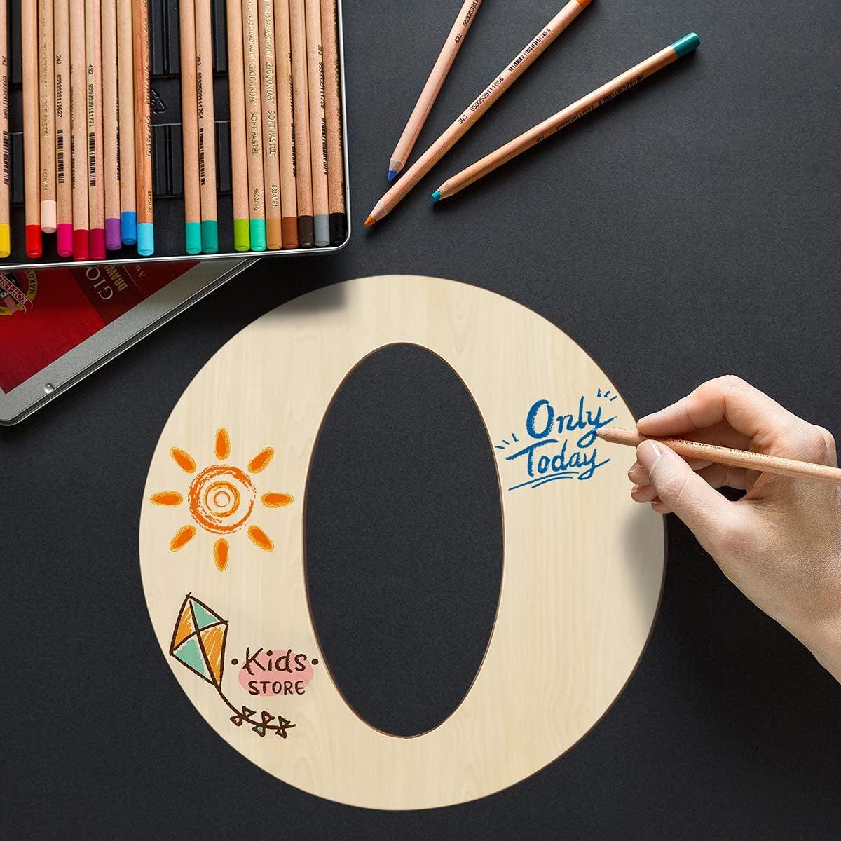 8 Inch Wooden Letter Welcome Wood Letters, Unfinished Wooden Letters “Welcome“ for Wall Decoration WoodArtSupply