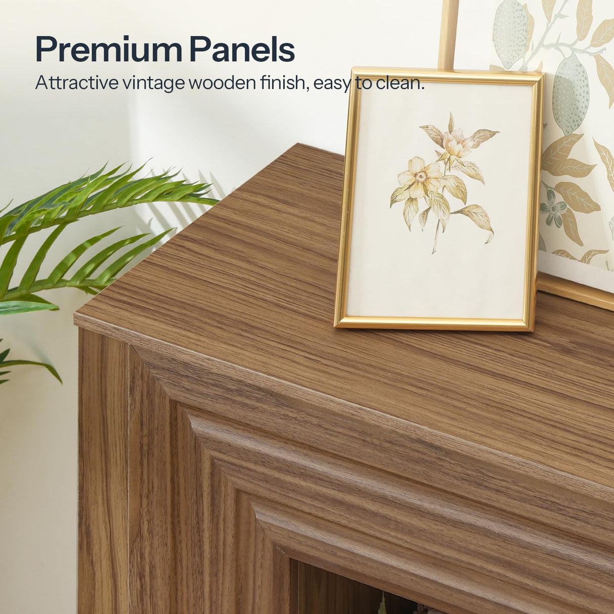 HOOBRO Farmhouse Console Table, 43.3 Inches Entryway Table, Sofa Table, Behind Couch Table with Side Storage Shelving, Hallway Accent Table for Entrance, Living Room, Bedroom, Foyer, Walnut WL87XG01 HOOBRO