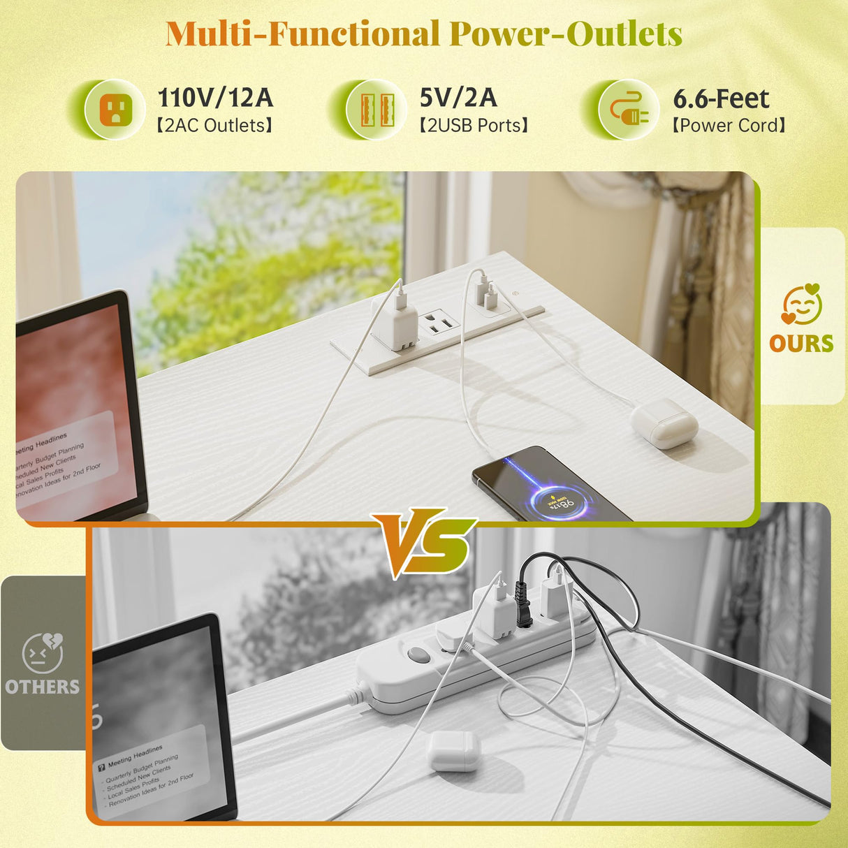 Romorgniz White Dressers for Bedroom with Hanging Rack, 10 Drawers Dresser with LED Lights & Charging Station, Chest of Drawers & Wooden Top, Bedroom, 15.8" D x 47.3" W x 51.2" H Romorgniz