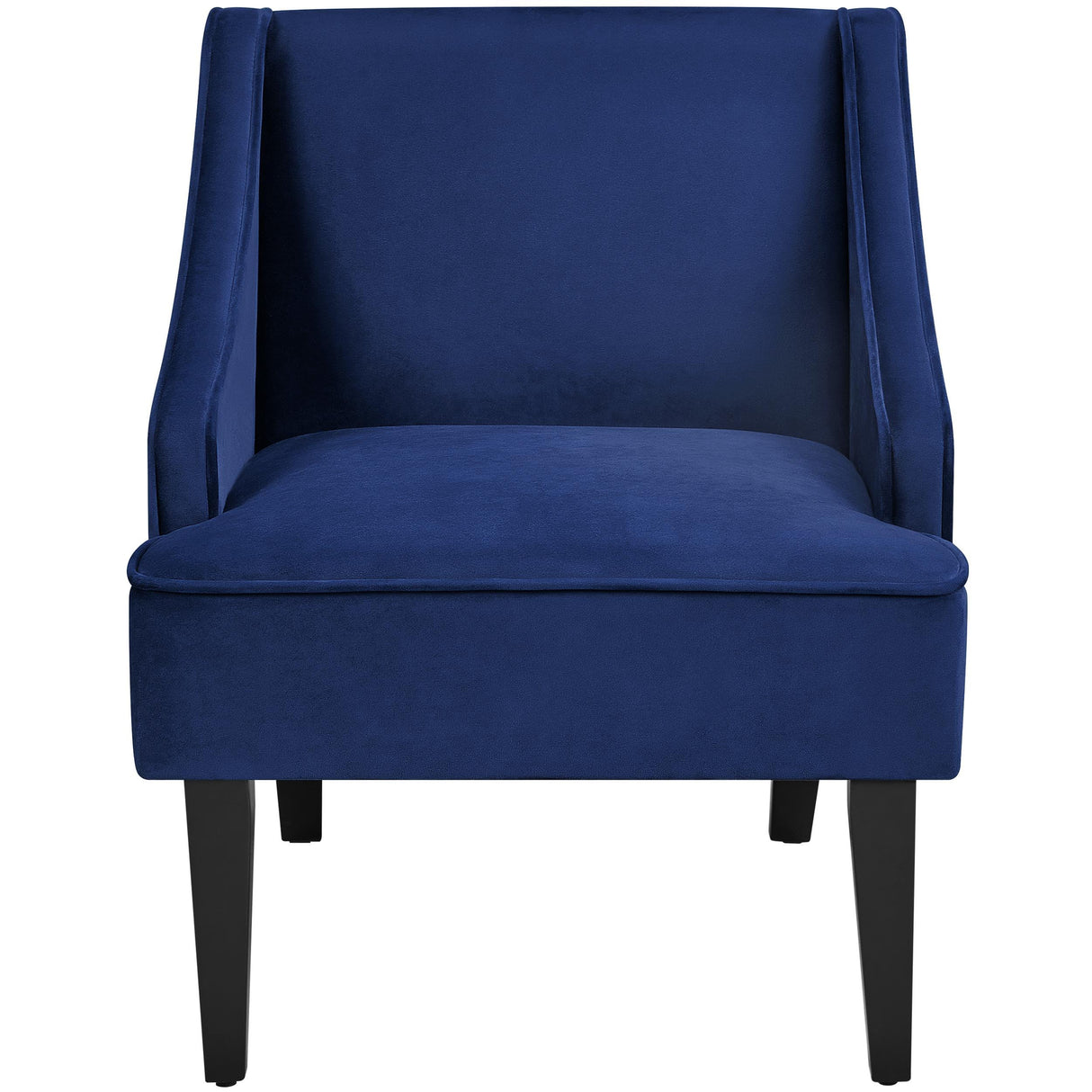 Yaheetech Mid-Century Accent Chair, Velvet Club Chair with Pocket, Wood Frame Comfy Barrel Chair for Living Room/Waiting Room/Bedroom, Blue Yaheetech