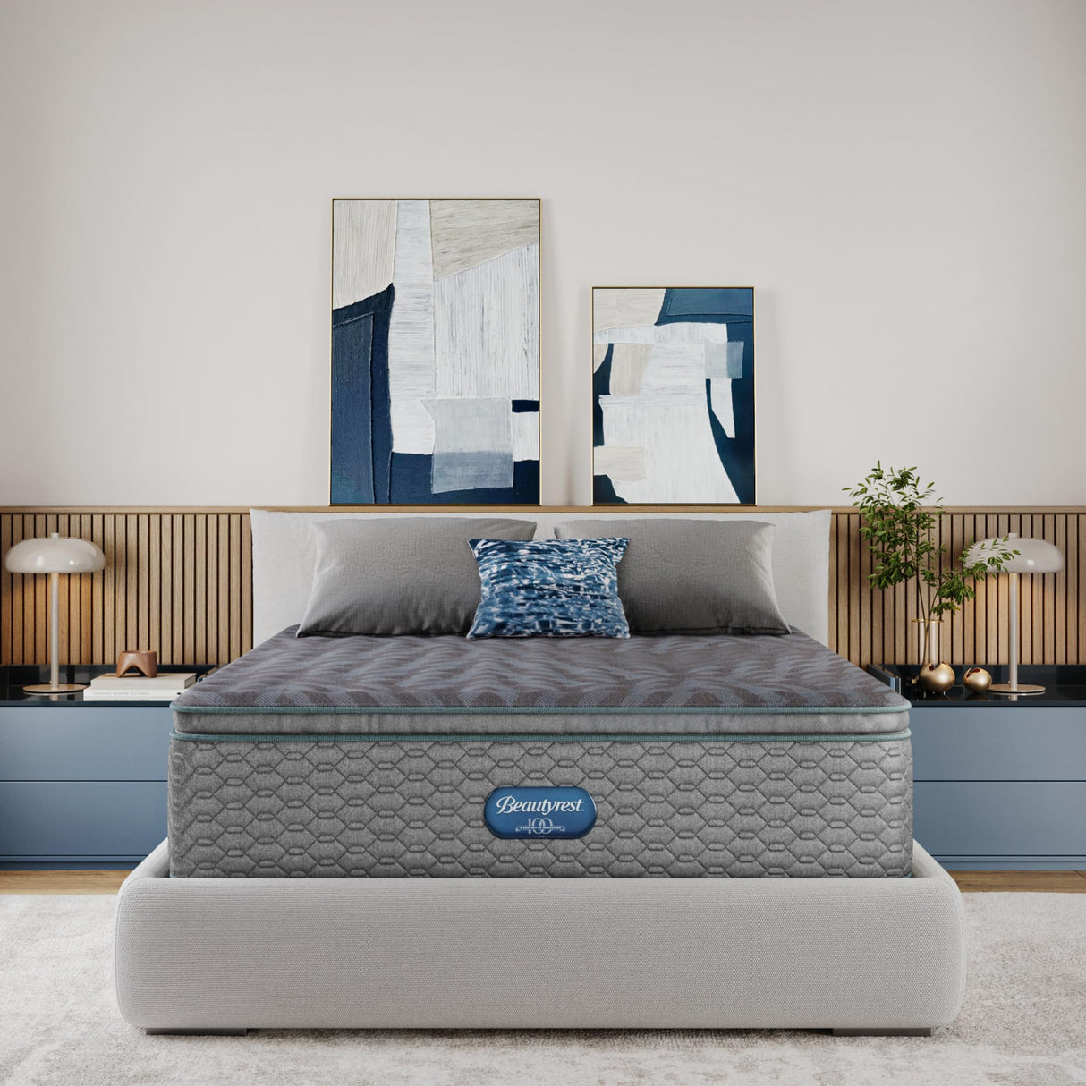 Beautyrest Days End Plush Pillow Top 14.75" Mattress - King - Cooling Tech, Supportive Durable Pocketed Coils, Pressure Relief, Motion Separation; 100 Night Sleep Trial and 10 Year Warranty Beautyrest