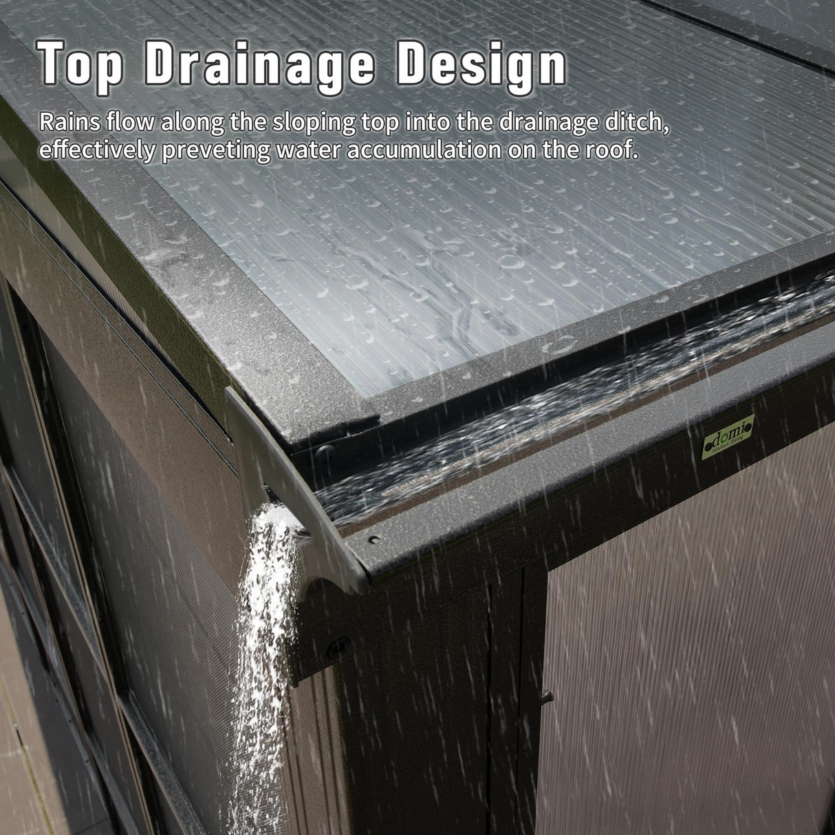 Domi Lean-to Sunroom 12x14FT, Wall Mounted Solarium with Sloping Polycarbonate Roof, Detachable Polycarbonate Screens, 2 Lockable Sliding Doors, Aluminum Gazebo Against Wall Sun Room for Patio Deck domi outdoor living