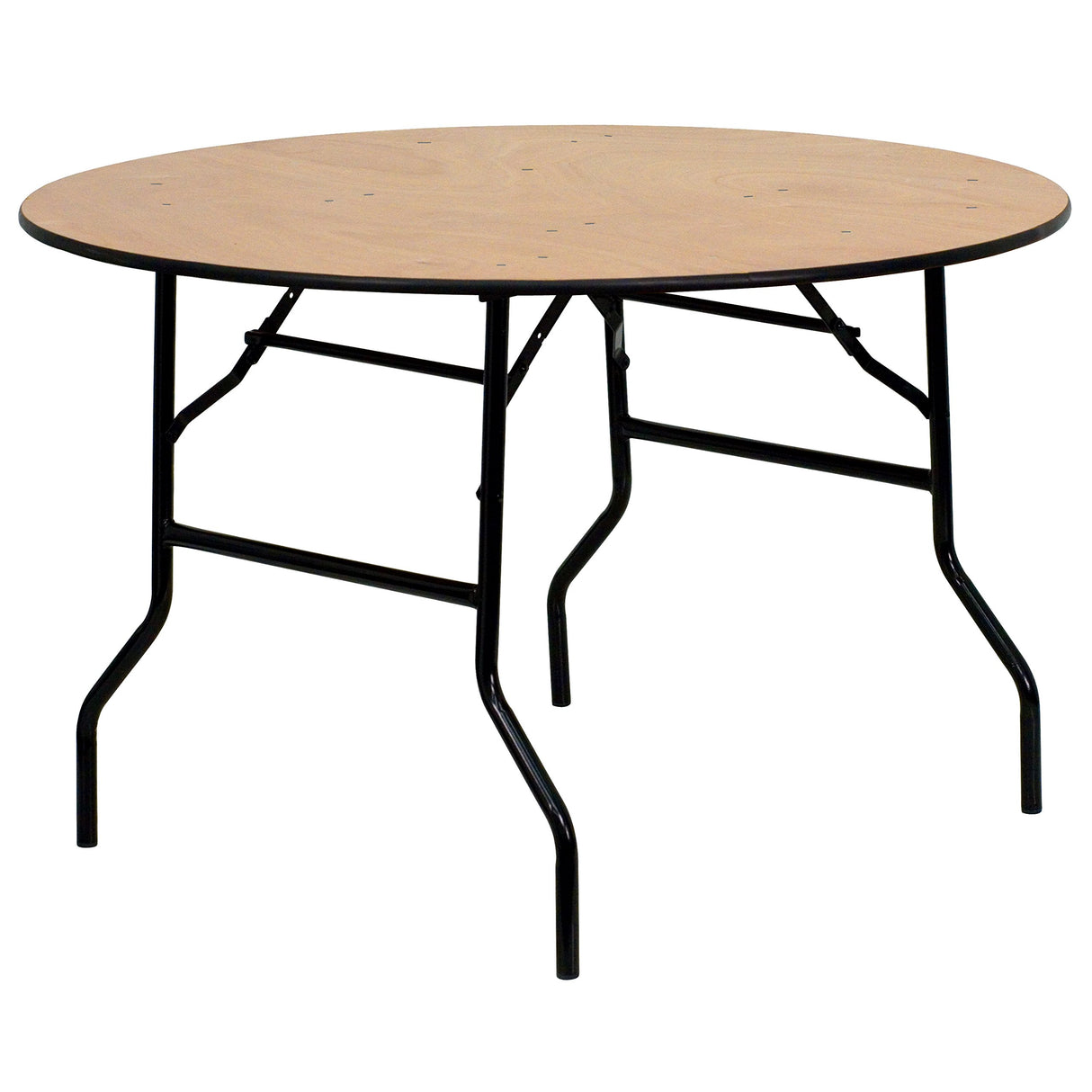 Flash Furniture Furman 4-Foot Round Wood Folding Banquet Table with Clear Coated Finished Top, 48 in Round, Natural Flash Furniture