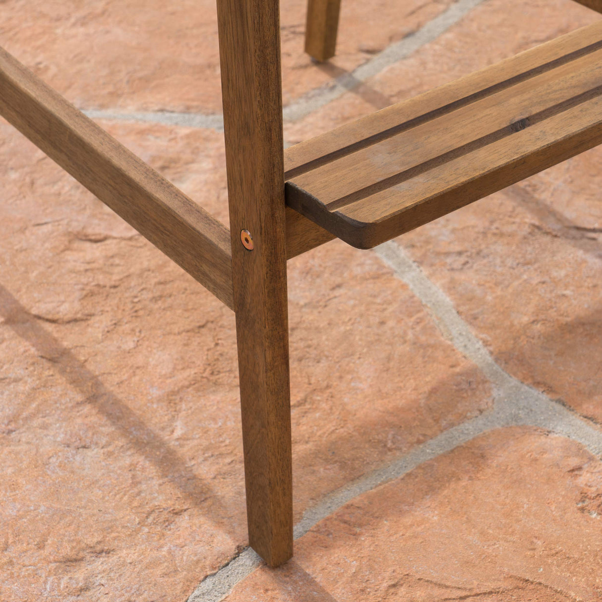 Christopher Knight Home Malibu Outdoor Acacia Wood Adirondack Barstools, 2-Pcs Set, Natural Stained Christopher Knight Home