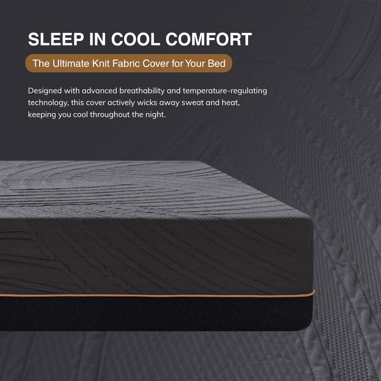 Dyonery Cal King Firm Mattress 14 Inch, Copper-Gel AeroFusion Memory Foam Mattress in a Box, Cooling Knit Fabric Cover, CertiPUR-US Certified, Pressure Relief, Made in USA, 72”x84”x14”, Black Dyonery