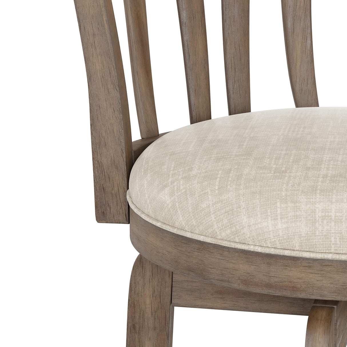 Hillsdale 29.5" Savana Wood Swival Bar Height Stool, Brown Gray Hillsdale