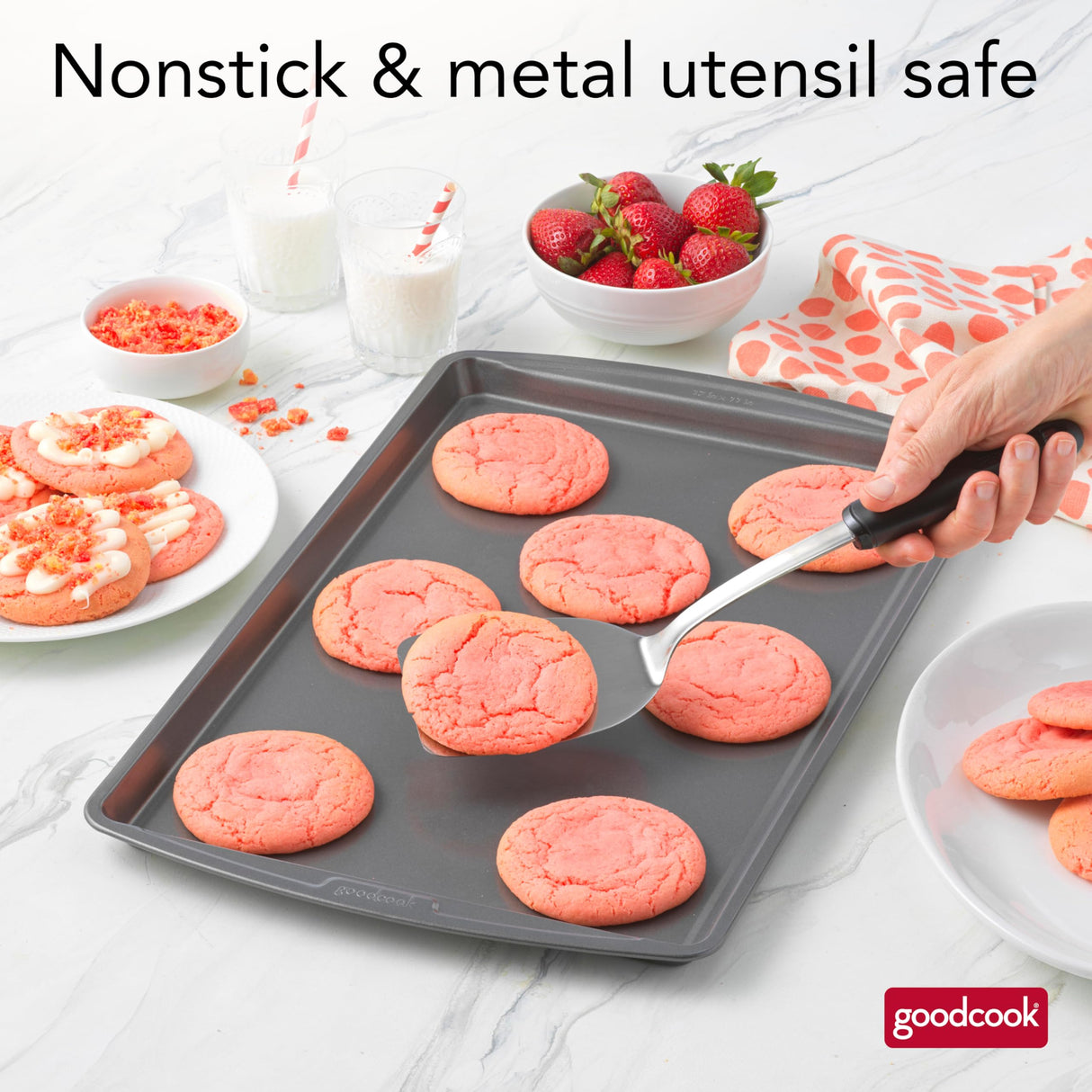 GoodCook Nonstick Steel Baking Sheet, 11" x 17", Gray GoodCook