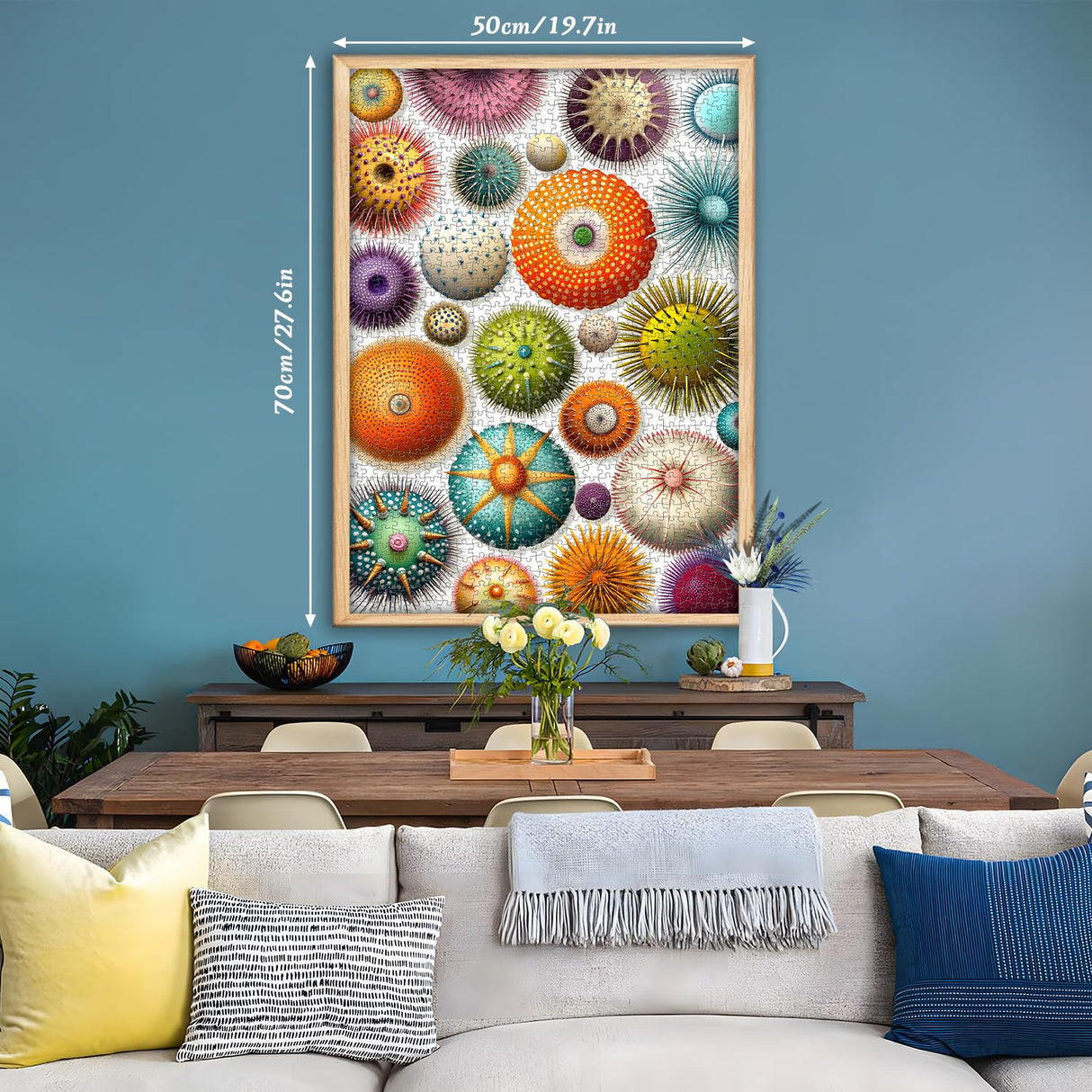 PICKFORU Colorful Sea Urchin Puzzles for Adults 1000 Pieces, Ocean Beach Puzzle, Challenging Puzzles for Adults, Nature Hard Jigsaw Puzzles PICKFORU