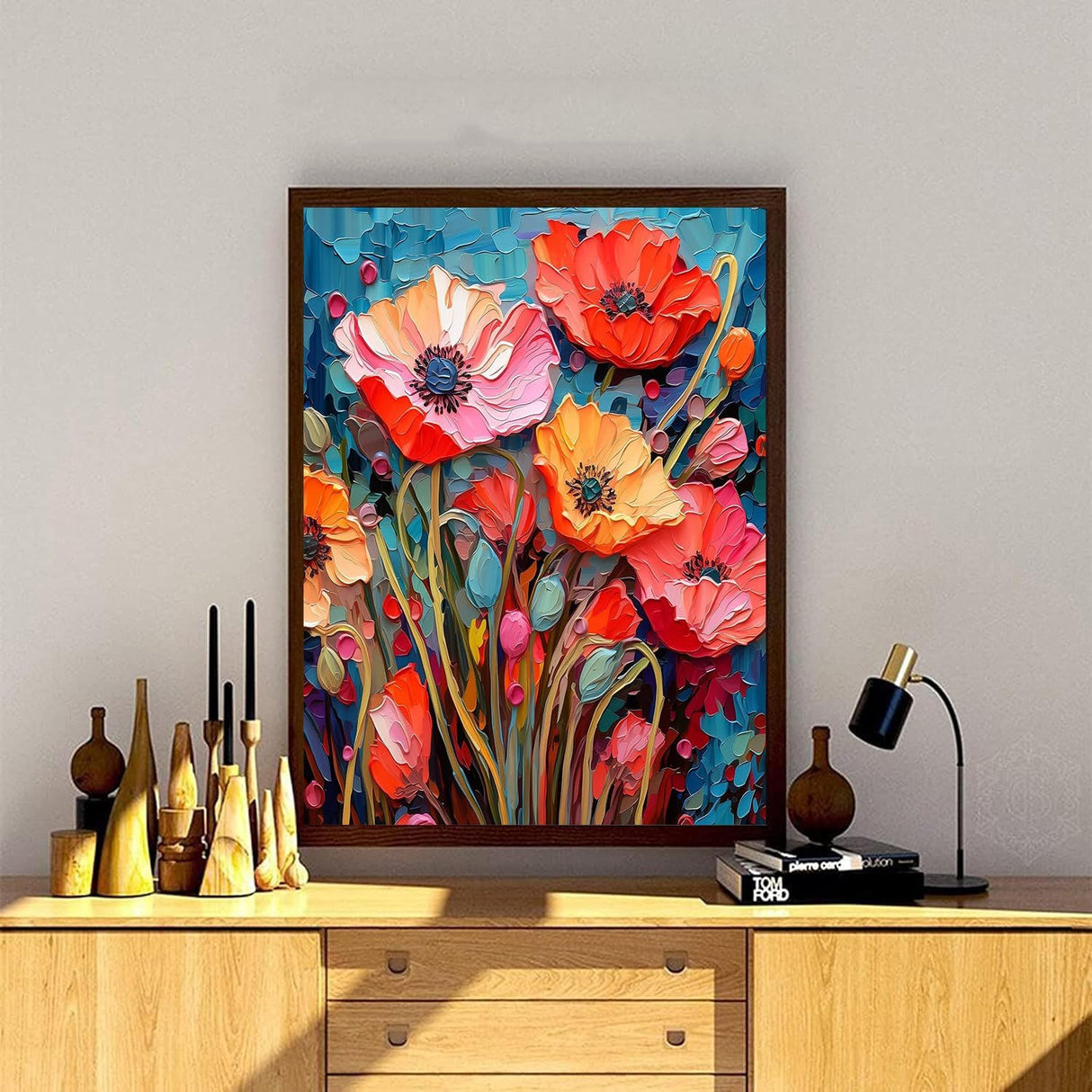 AIBOERL Diamond Painting Kits, 5D DIY Tulips Full Drill Diamond Art Painting Kits for Adults, Diamond Painting Gem Art Craft for Home Wall Decor (11.8 * 15.8 inch) AIBOERL