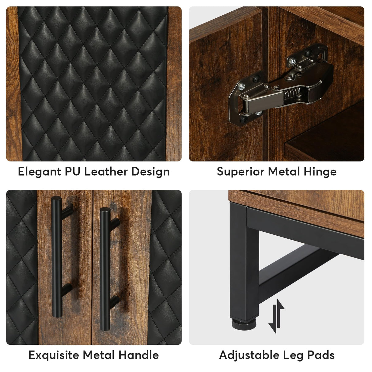 Tribesigns Shoe Cabinet with Doors, 20 Pairs Entryway Shoe Storage Cabinet with Removable Shelves & Open Top Shelf, 7 Tier Wooden Shoe Rack Organizer for Hallway, Brown & Black Tribesigns