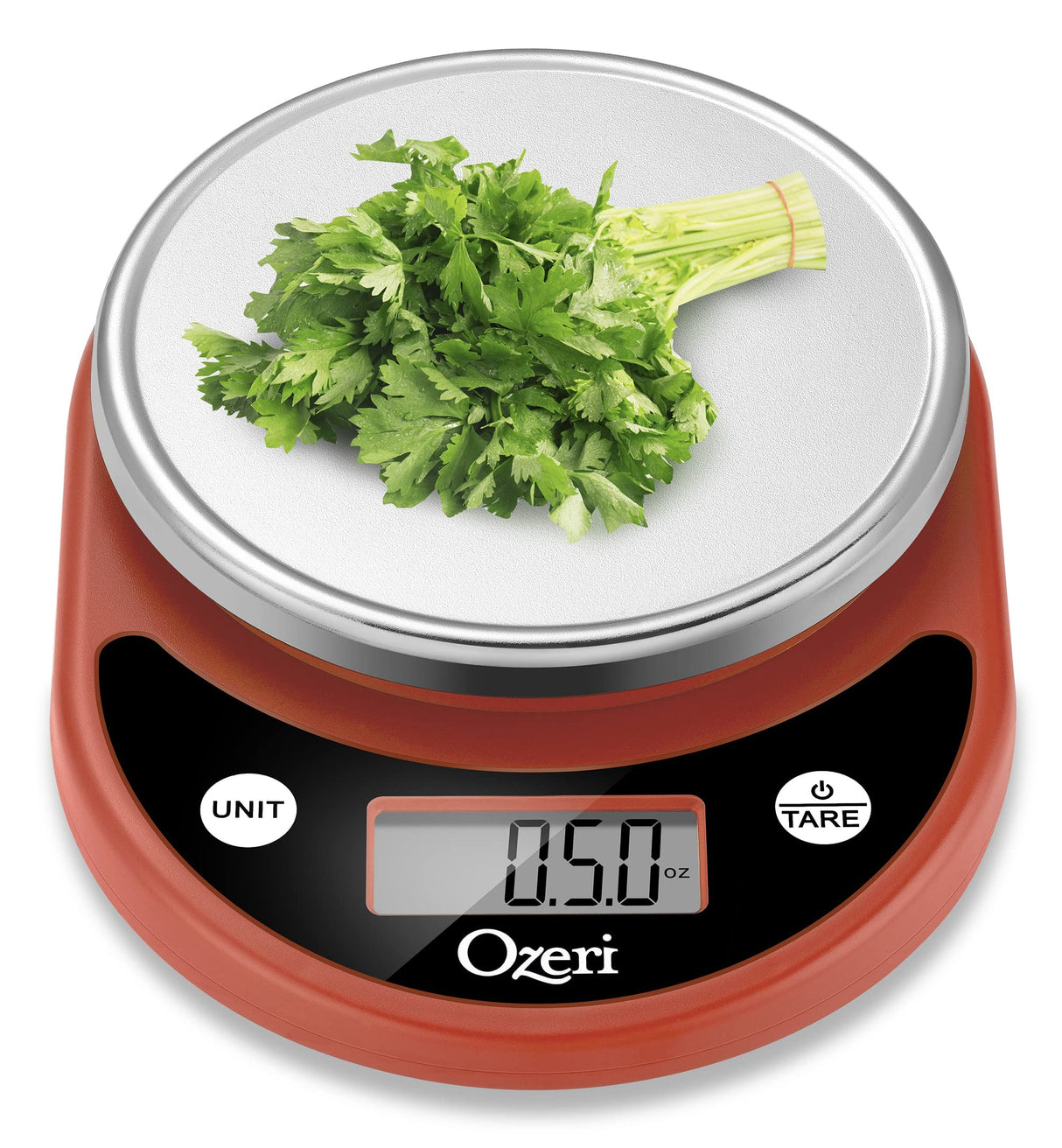 Ozeri Pronto Digital Multifunction Kitchen and Food Scale,Burnt Ochre Ozeri