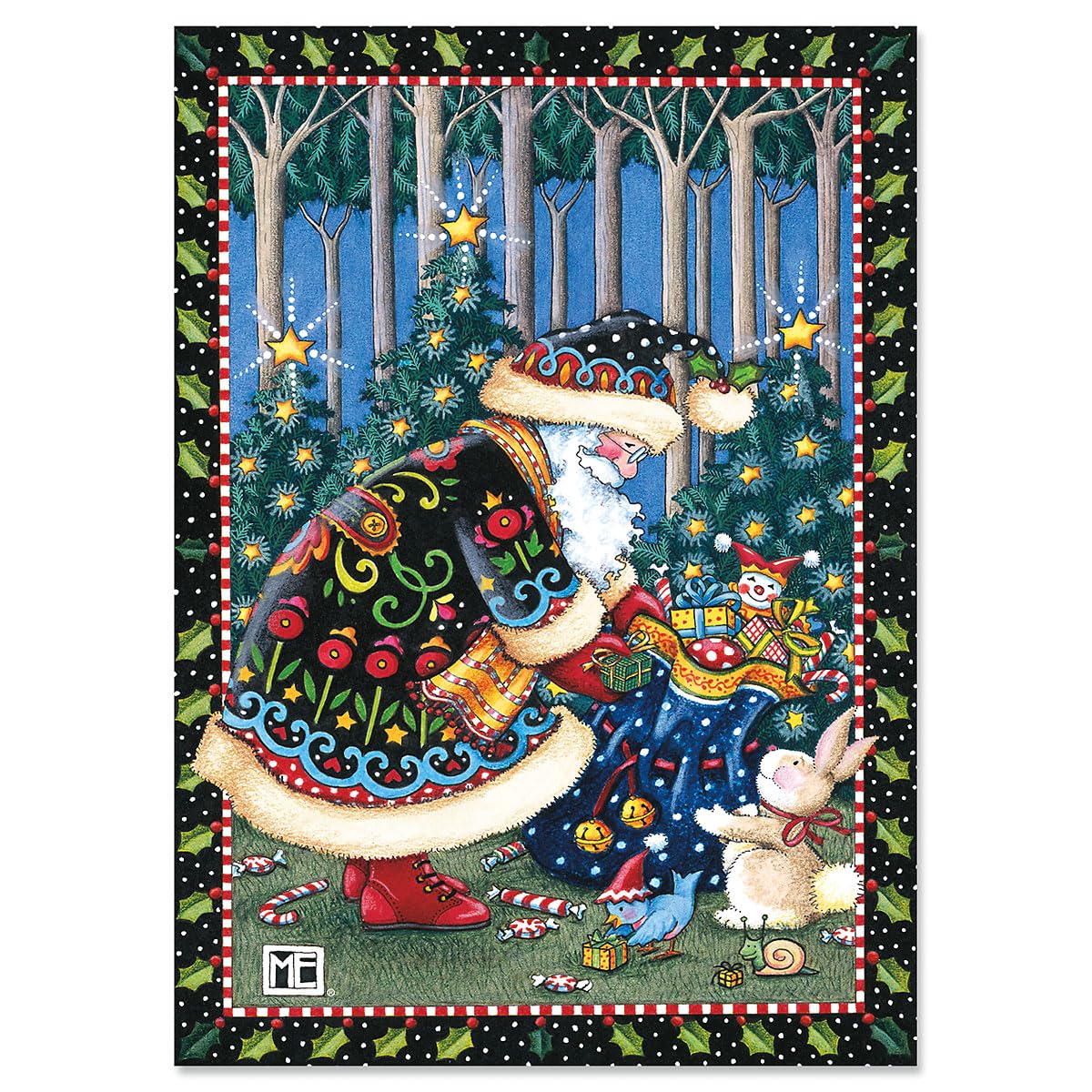 Current Mary's Woodland Christmas Greeting Cards Set © Mary Engelbreit - Set of 18 Large 5 x 7-Inch Folded Cards, Themed Holiday Card Value Pack, Envelopes Included Current