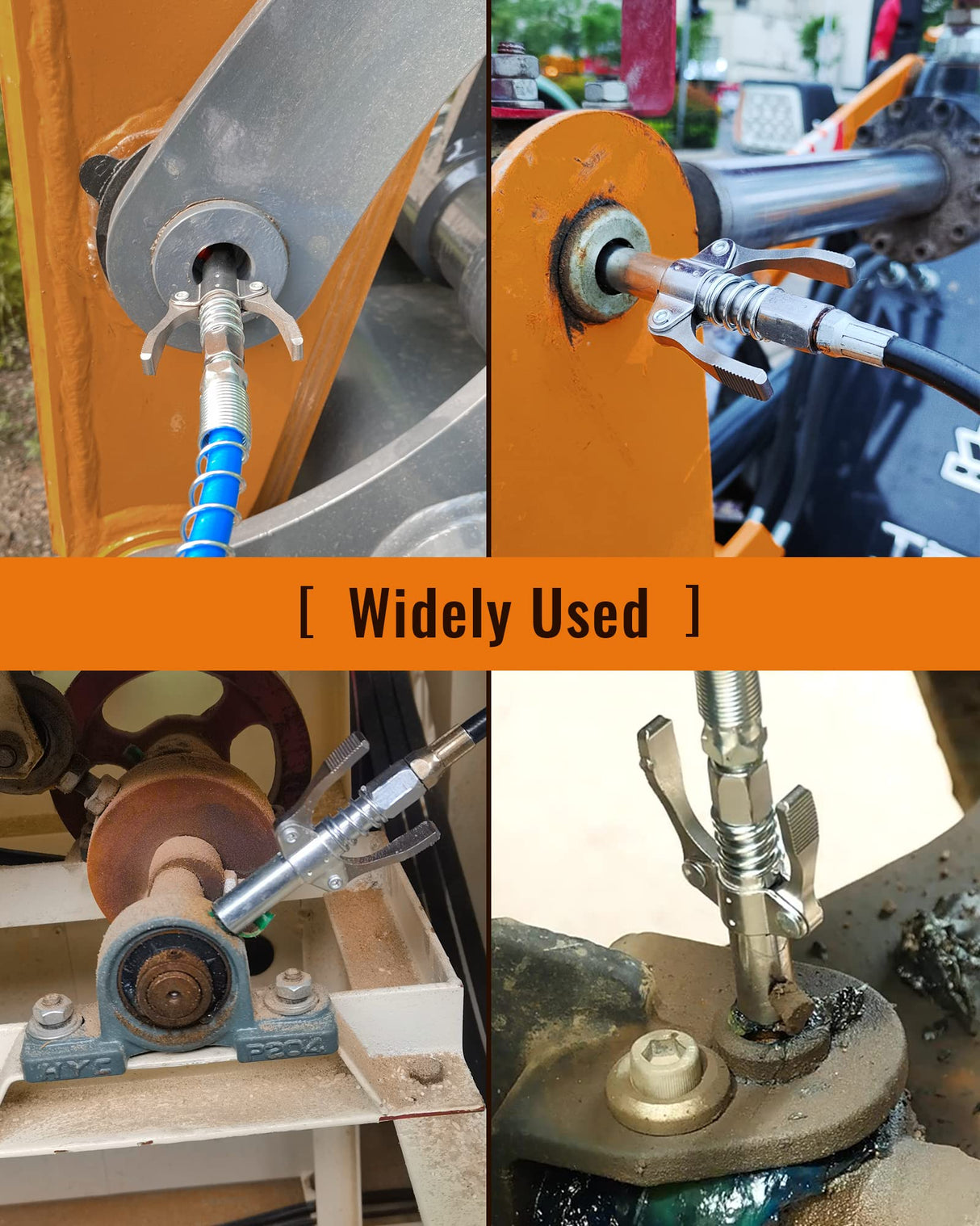 MASRIN Grease Gun Coupler-Grease Gun Tip,Grease Fittings,Duty Quick Release Grease Coupler Compatible with All Grease Guns 1/8" NPT Ends,Upgrade to 12000 PSI MASRIN