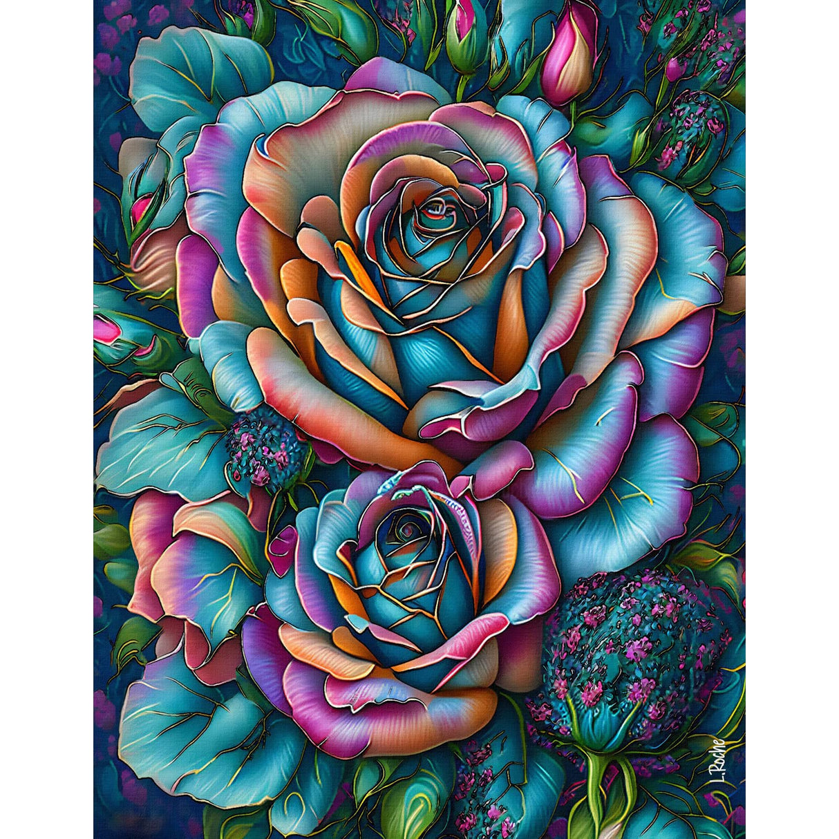 Ingooood Jigsaw Puzzle 1000 Pieces - Fantasy Series - ROSA DE FEBRERO - Entertainment Toys for Adult Special Graduation or Birthday Gift Home Decor Ingooood