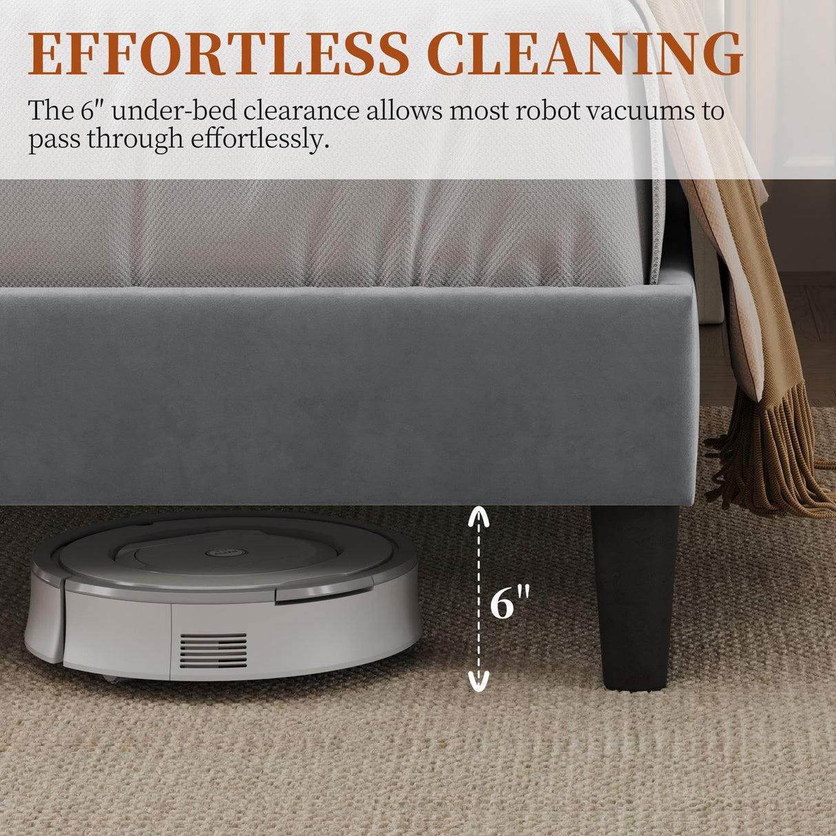 Yaheetech Queen Bed Frame with USB Charging Station and Storage Shelf/Upholstered Headboard Platform Bed with Wing Side/Wooden Slats Support/Noise Free/No Box Spring Needed/Easy Assembly, Light Grey Yaheetech