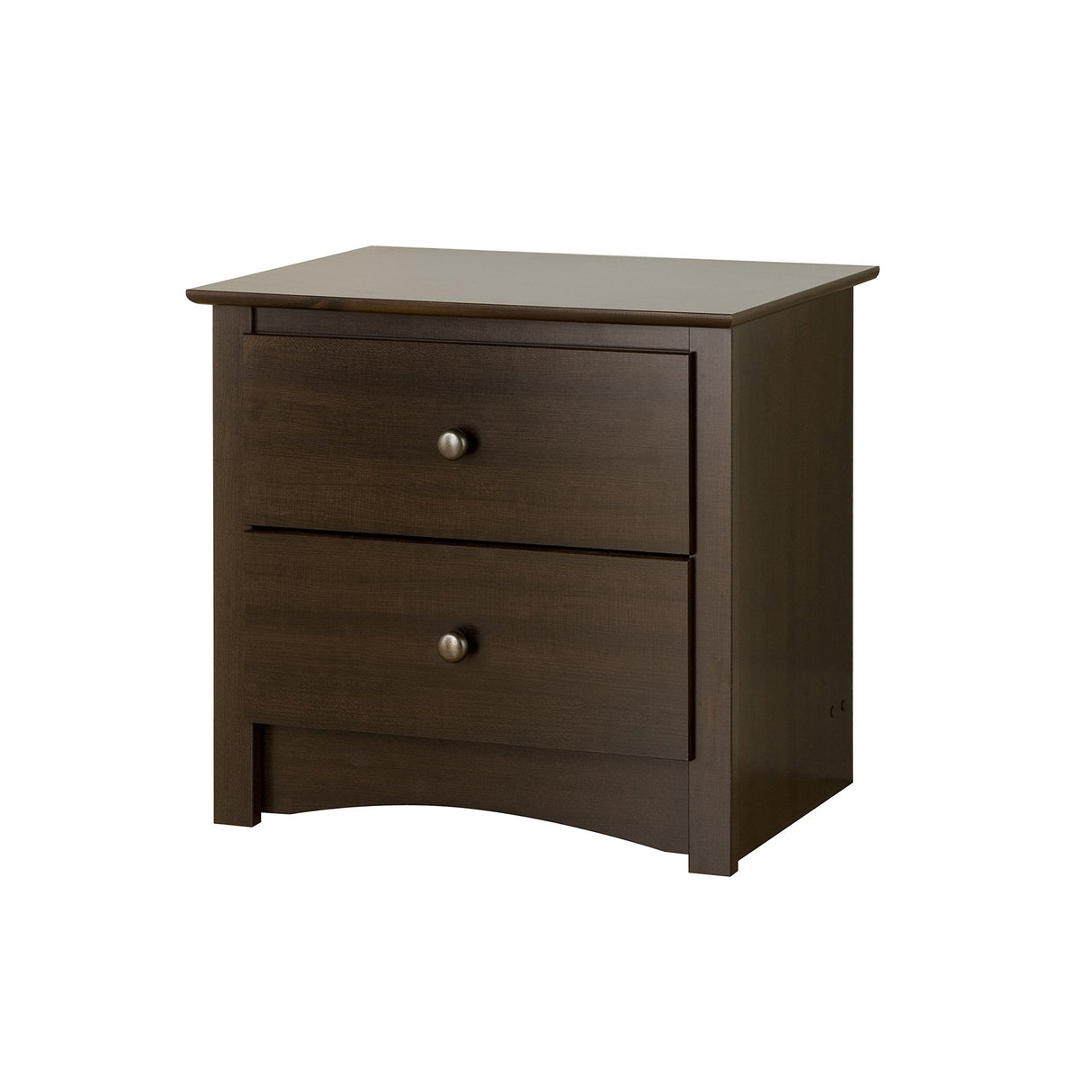 Prepac Sonoma Traditional Nightstand Side Table with 2 Drawers, Functional 2-Drawer Bedside Table 16" D x 23.25" W x 21.75" H, Espresso, EDC-2422 Prepac