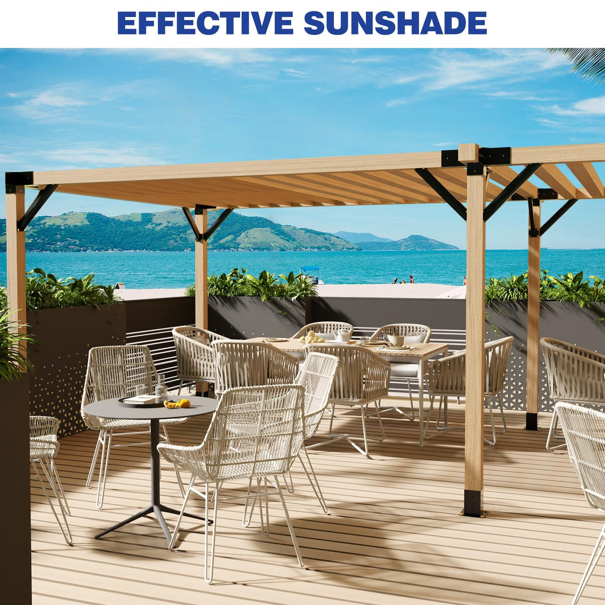 Grehitk 8PC 45 Degree Angle Support Bracket, Pergola Kit Heavy Duty Connector Brace Bracket Kit for Pergolas for for Gazebos Patio Pergolas Log Cabin Elevated Wood Stand Kit Grehitk