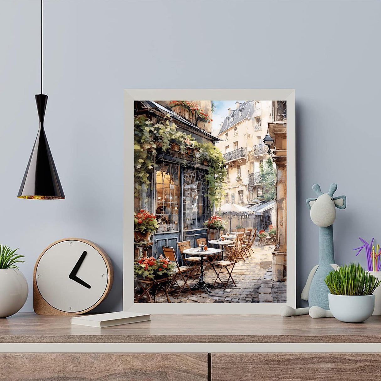 Arttoplus Street Cafe Paint by Numbers Kit for Adults-Street Cafe Adult Paint by Number Kits on Canvas,Landscape Oil Painting by Number Adult for Gift Home Wall Decor(16x20inch) Arttoplus