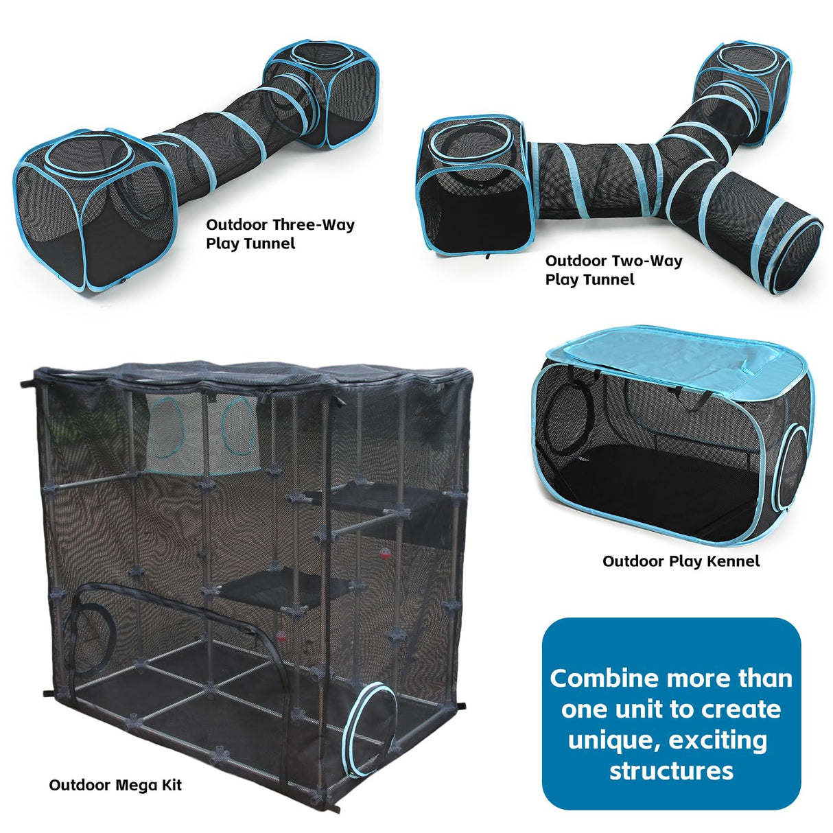 INTURN Catio Outdoor Cat Enclosure, Mega Kit for Outdoor and Indoor(Mega Kit) INTURN