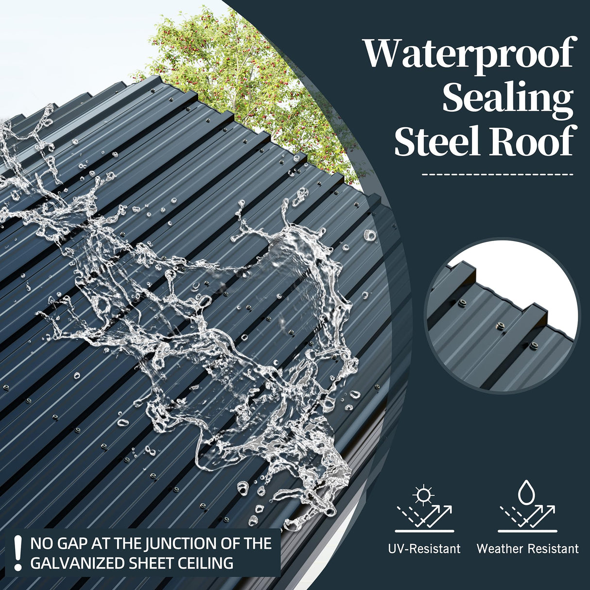 SUNLEI 12X15 FT Carport, Heavy Duty Carports Canopy with Galvanized Steel Roof and Frame, Metal Carportes Upgraded Extra Large Garage for Pickup, Boat, Car and Tractors SUNLEI