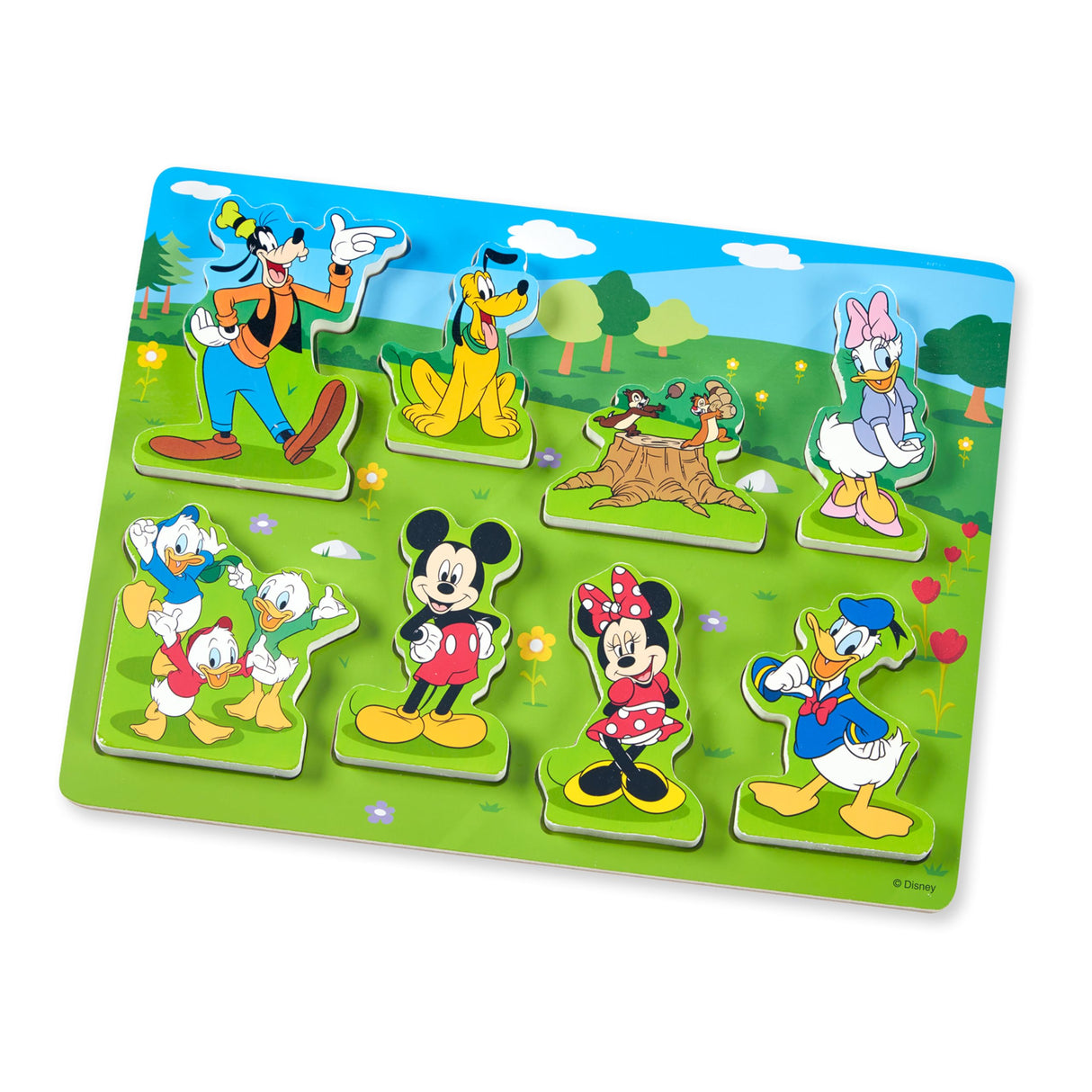 Melissa & Doug Disney Mickey Mouse Wooden Chunky Puzzle (8 pcs) Disney Characters Wooden Puzzle, Mickey Mouse For Toddlers And Kids Ages 2+ Melissa & Doug