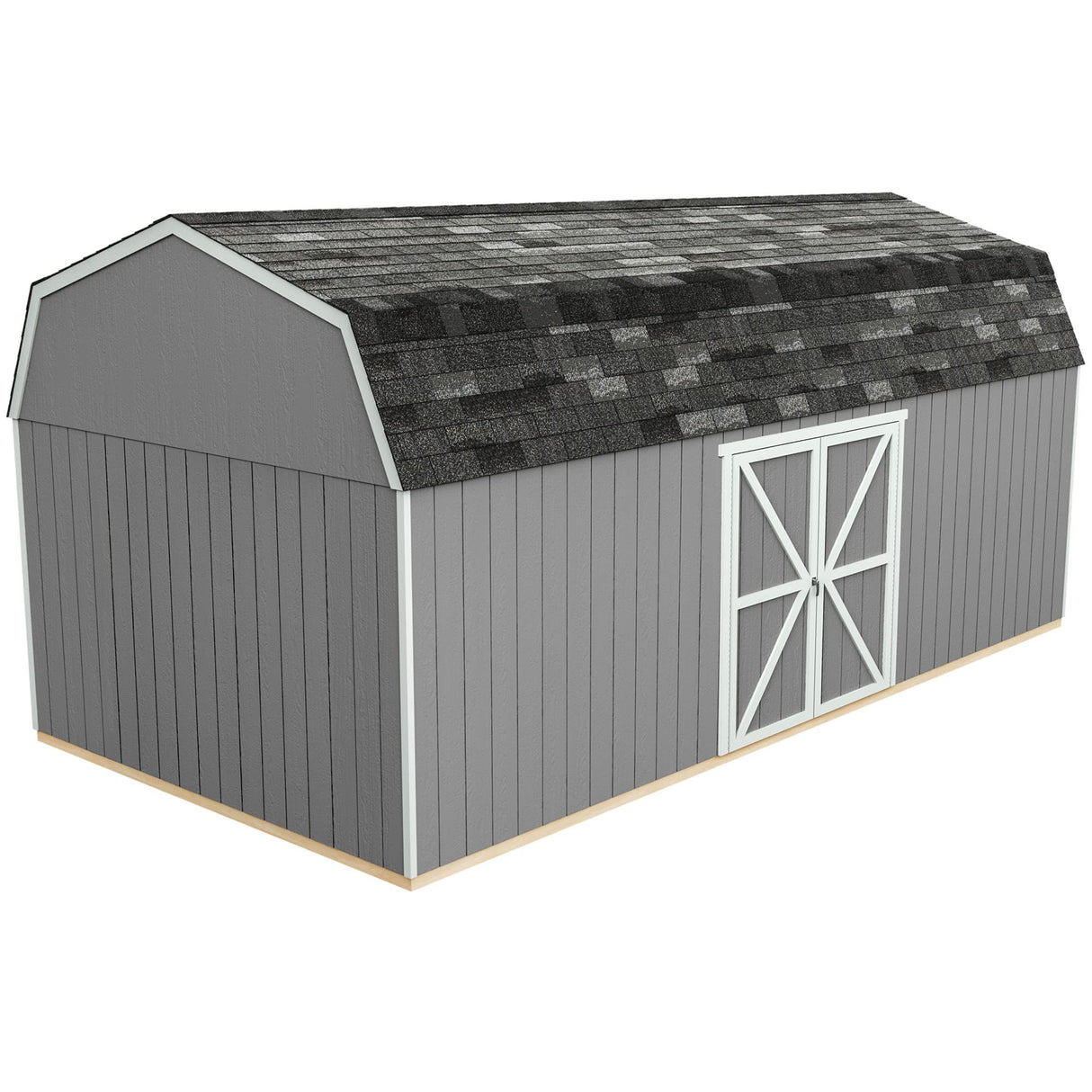 Handy Home Products Hudson 12x24 Do-it-Yourself Wooden Storage Shed Brown Handy Home Products