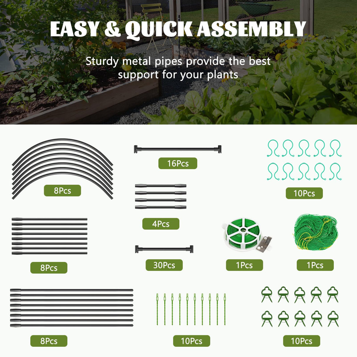 UrGROWA Outdoor Garden Arch Trellis, 87" H Large Garden Trellis for Climbing Plants, Metal Plant Support Trellis Archway Arbor Tunnel Large Trellis for Vegetables Plant Cucumber Trellis UrGROWA