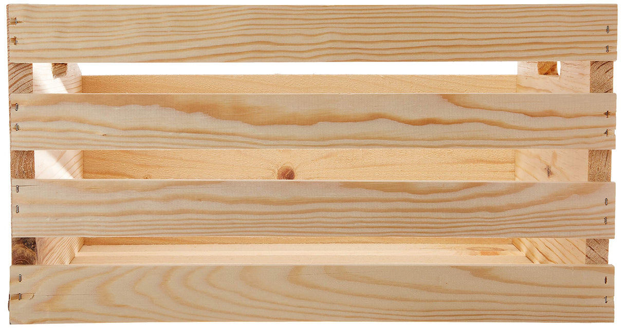 HOUSEWORKS 67140 18" Lx12.5 Wx9.5 H Large Crates & Pallet Wood Crate, 67140 18" Lx12.5 Wx9.5 H Large Crates & Pallet Wood Crate HOUSEWORKS