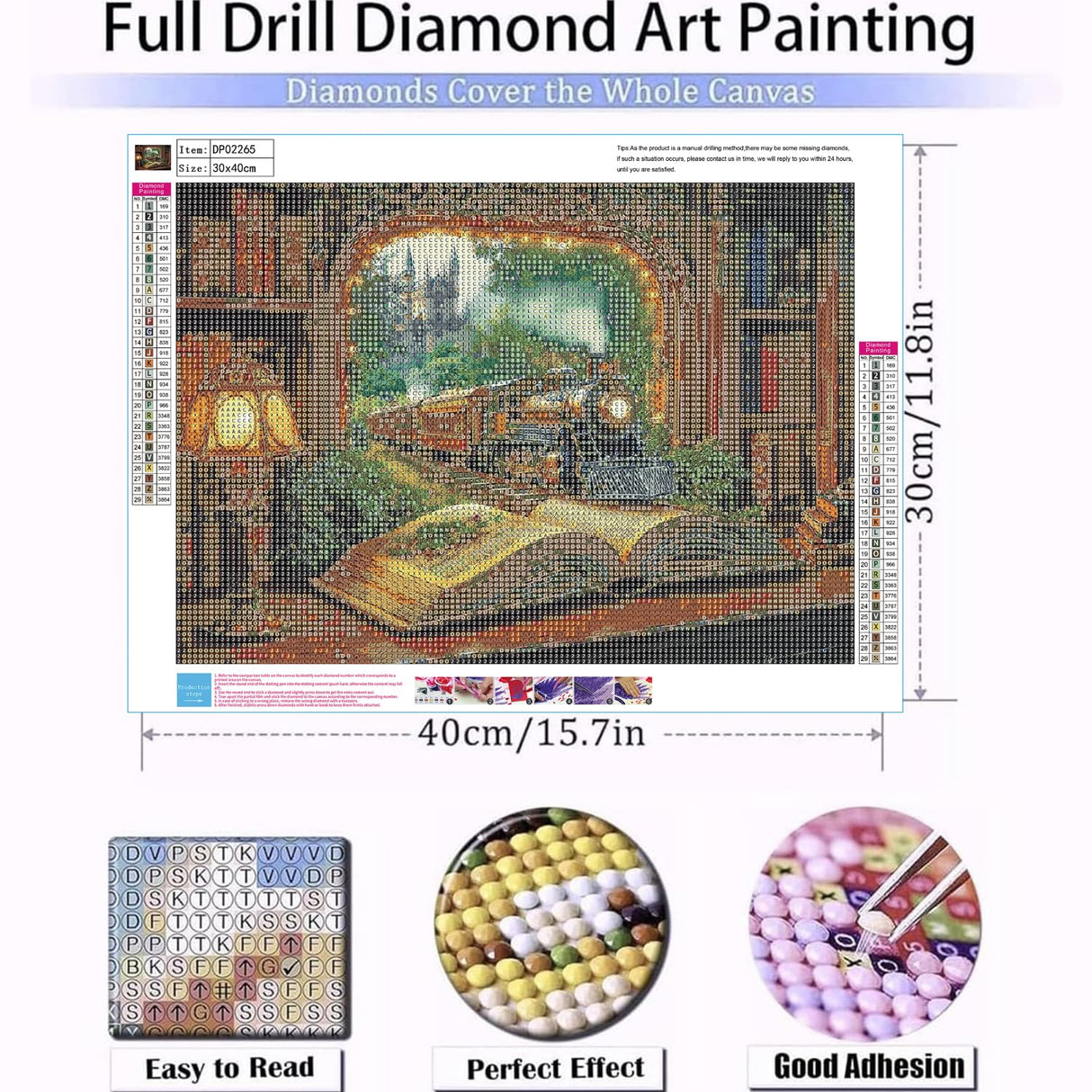 WUDWL Diamond Art Kits for Adults Beginner, Magic Castle DIY Modern Diamond Painting Kits 5D Diamond Dots Gem Art Crafts with Tools,Round Full Drill Funny Crafts for Home Wall Decor&Gift-12x16inch WUDWL