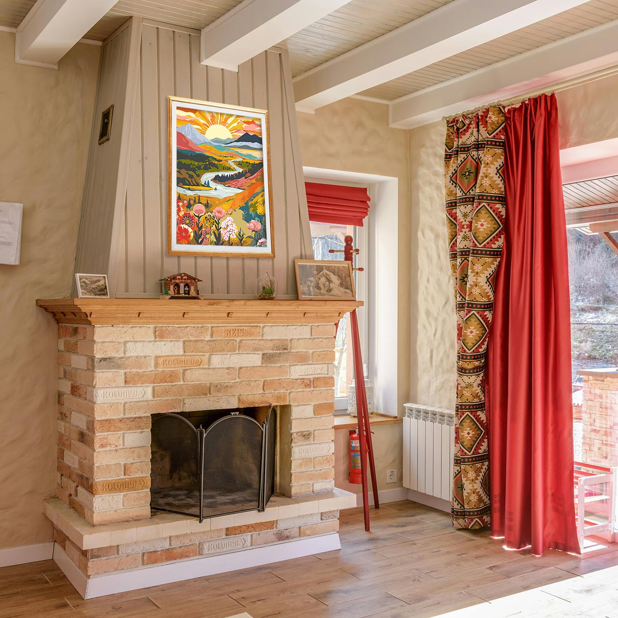 NPCSWXQ Diamond Painting Landscape,5D Diamond Painting Kits for Adults Beginners, DIY Full Drill Diamond Painting Sunrise Mountains and Rivers Painting for Home Wall Bedroom Decor Gifts 12x16Inch NPCSWXQ