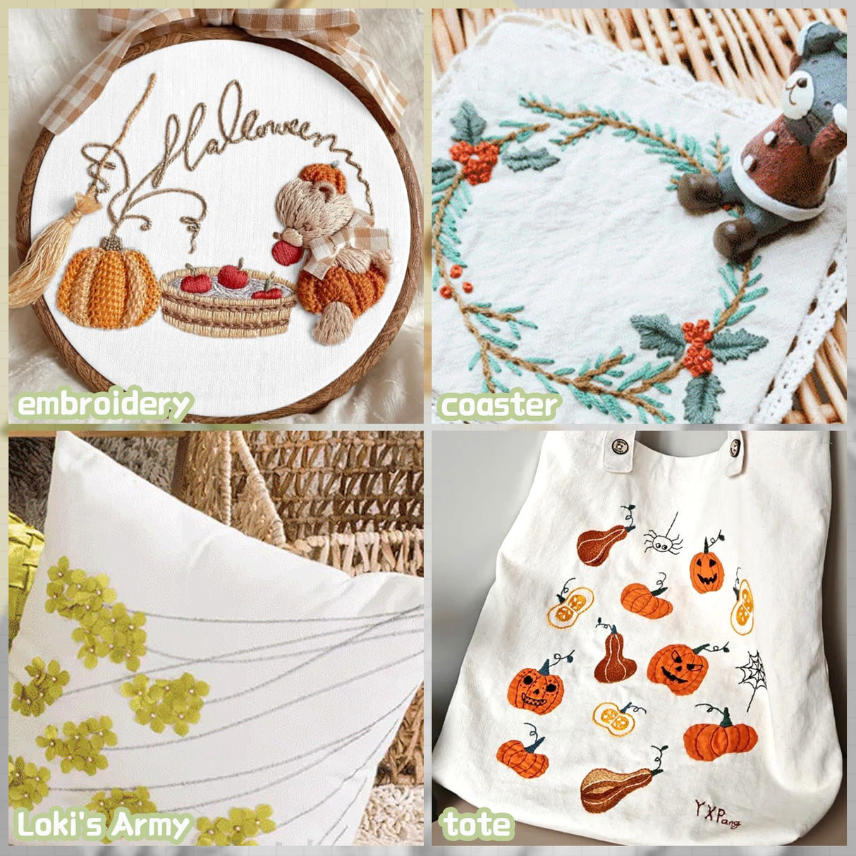 12 Pcs Embroidery Fabric Squares, 10 x 10 Inch White Cotton Cloth for Embroidery Supplies GCVOPTON