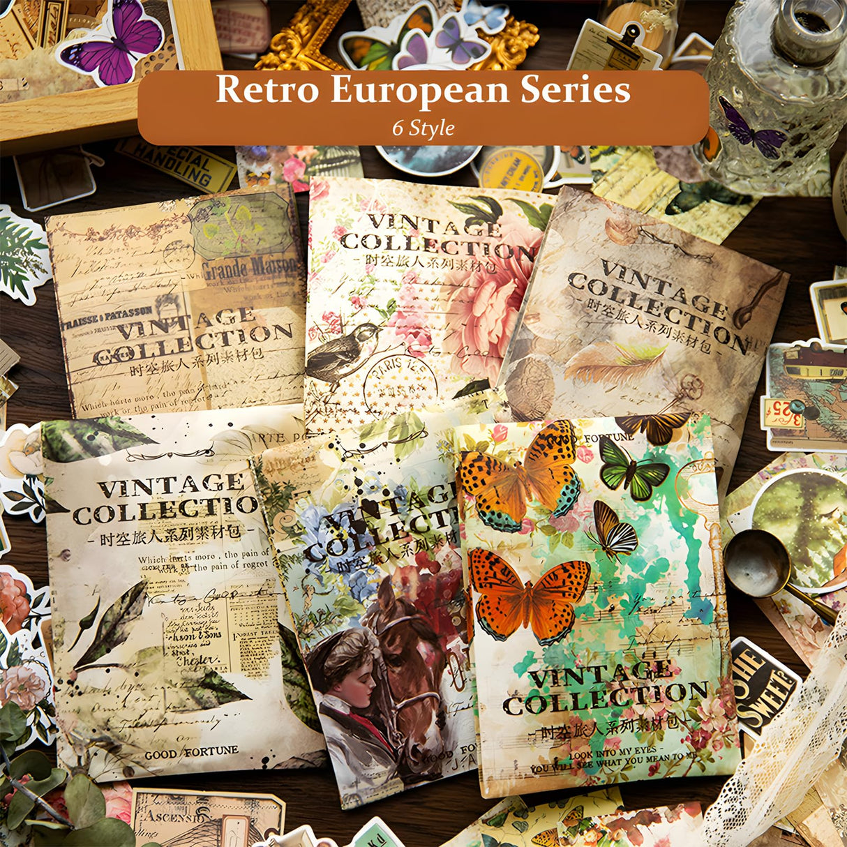 200 Pcs Vintage Ephemera Bundle Junk Journal Kit Scrapbook Supplies Paper Sticker Material Pack Scrapbooking Kit for Art Journaling Bullet Journals Planners Collage Decoupage Crafter Gifts(Greenery) Teniinet