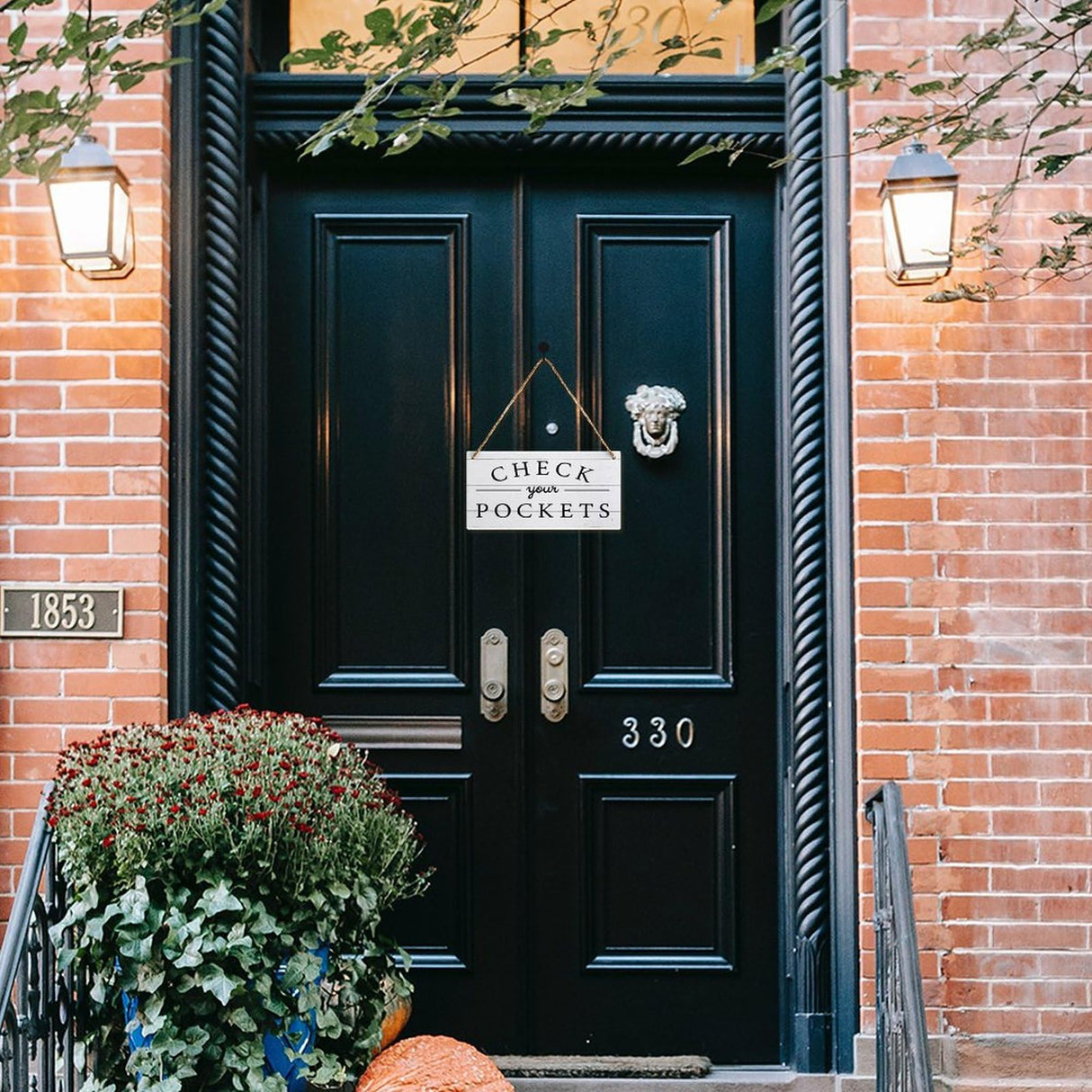 Check Your Pockets Home Decor Utility Room Laundry Room Decor Funny signs farmhouse gift wooden hanging sign rustic wall art home decor 6x12 inch Compladeta