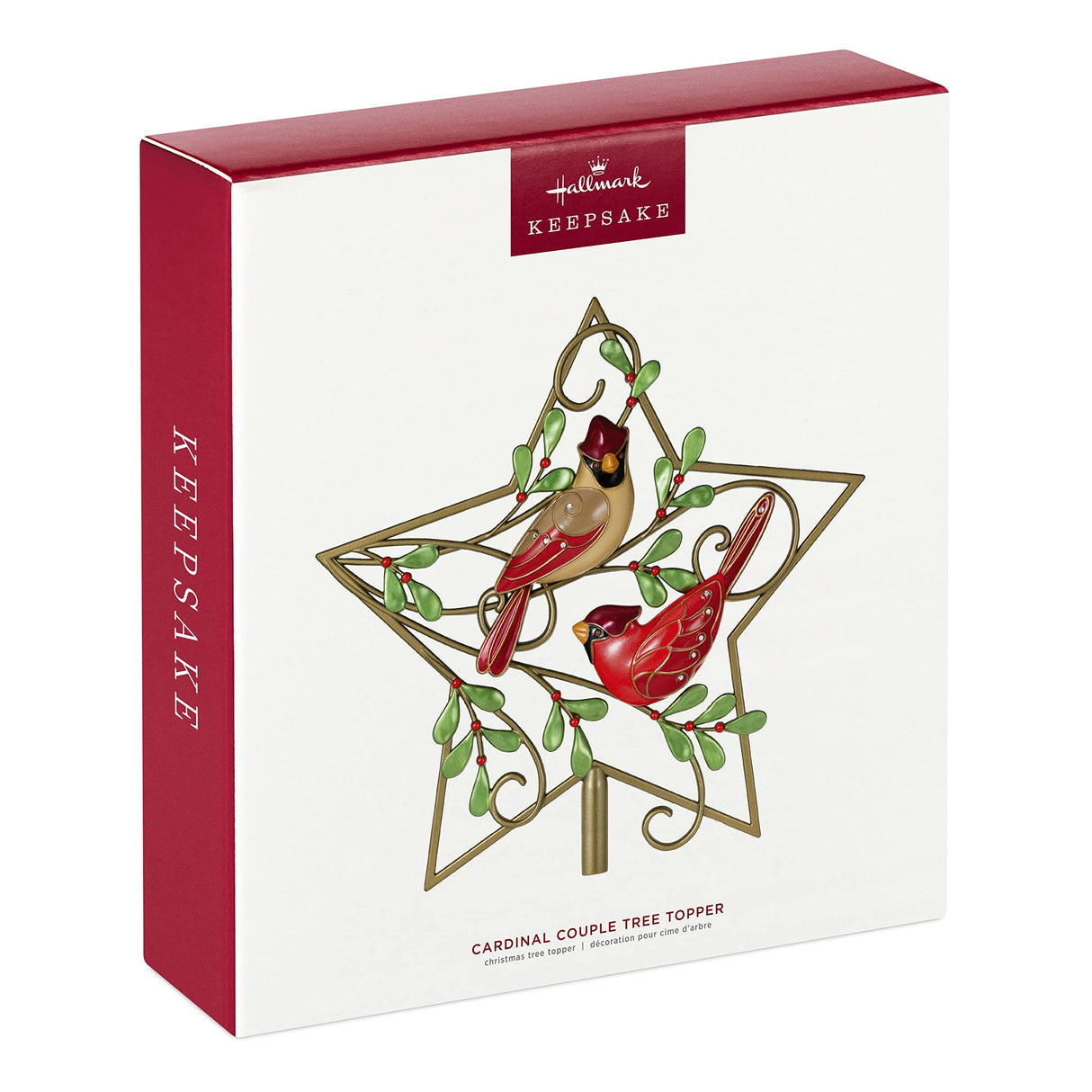 Hallmark Keepsake 2022, Cardinal Couple Metal Christmas Tree Topper Hallmark Keepsake