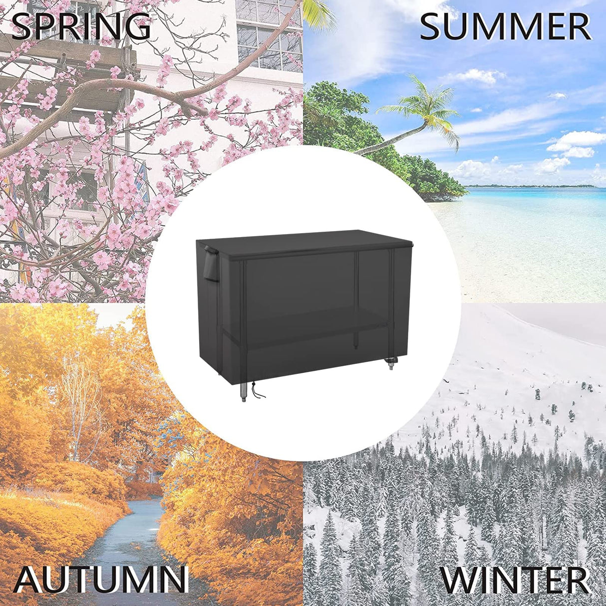 Youlvy Outdoor Prep Table Cover 72 Inch,Waterproof Patio Stainless Steel Table Cover Metal BBQ Table Cover All Season Pretection for Outdoor Table - 72 x 24 x 35 Inch Youlvy