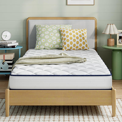 Novilla 8 inch Twin Size Mattresses for Kids, Foam and Spring Hybrid Twin Bed Mattress with Adaptive Foam for Pressure Relieving & Breathable Comfort,CertiPUR-US Certified for Youth & Guest Rooms