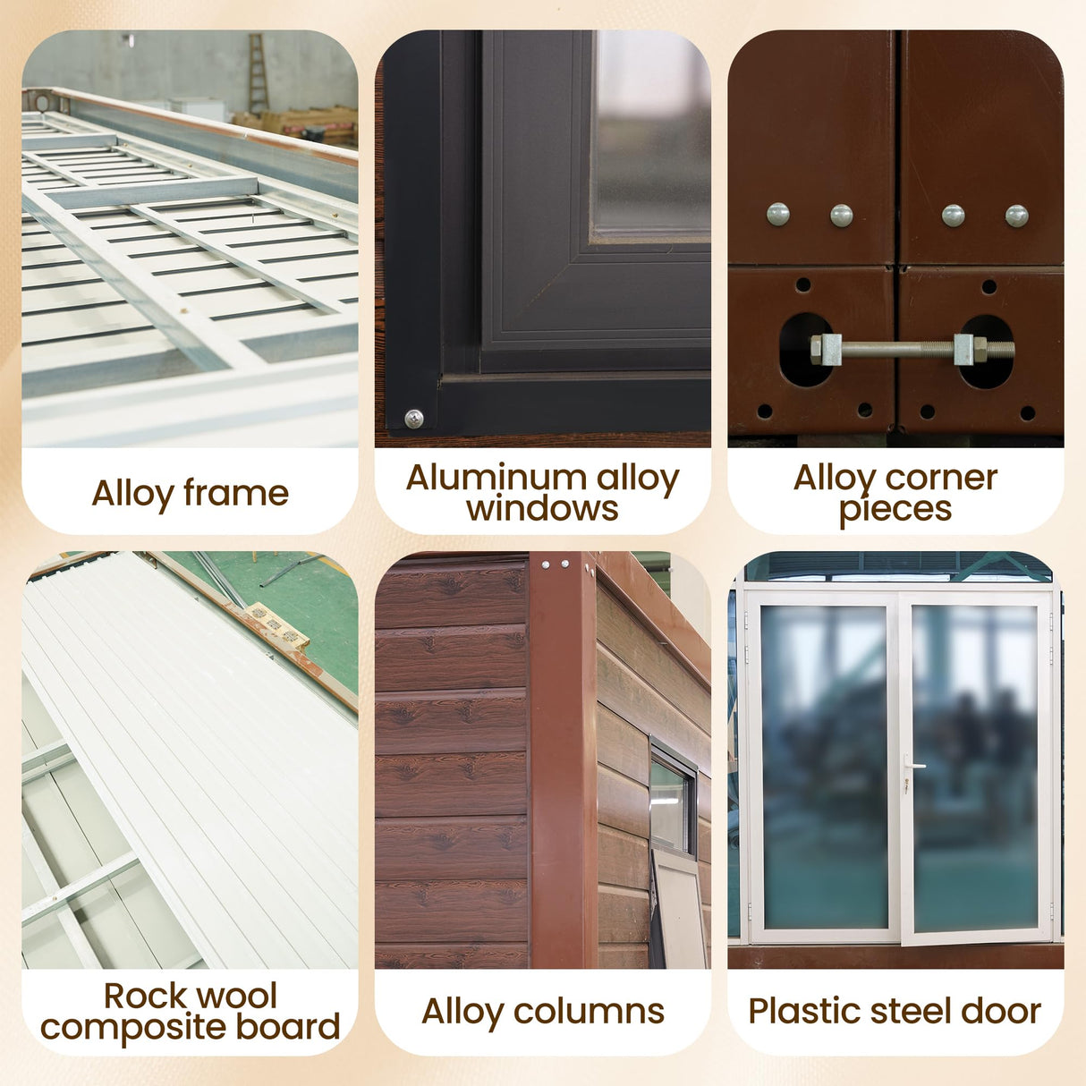 20FT Tiny House to Live in,Portable Prefab House with 2 Bedroom,1 Full Equiped Bathroom and Kitchen,Prefabricated Container House for Adults Living,Foldable Mobile Home with Steel Frame AMGUI