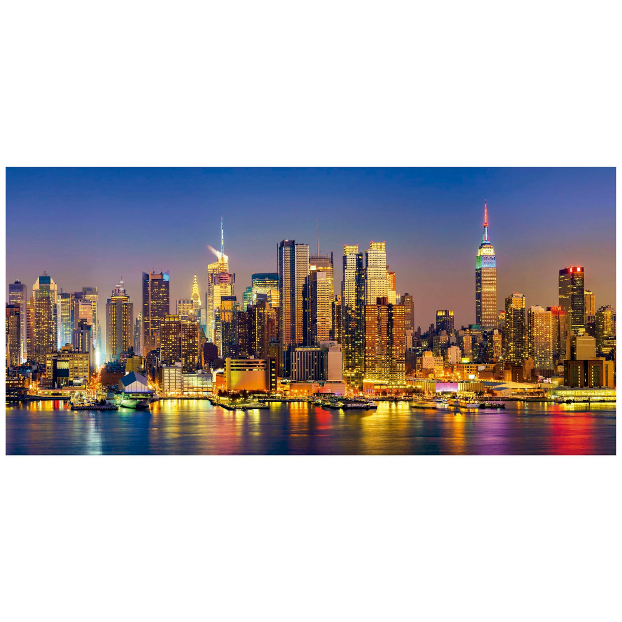Educa - Panorama Puzzles - New York City Skyline - 3000 Piece Jigsaw Puzzle - Puzzle Glue Included - Completed Image Measures 47.24"x 37.79" - Ages 14+ (19948) Educa