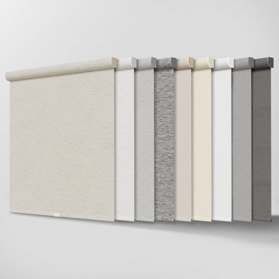 Lumino 100% Blackout Roller Shades for Windows - 23" W x 72" L - Sand, Over 2,000 Custom Sizes, Cordless, Dual Layer Fabric for Advanced Light Blockage, Thermal Insulated Privacy Blinds