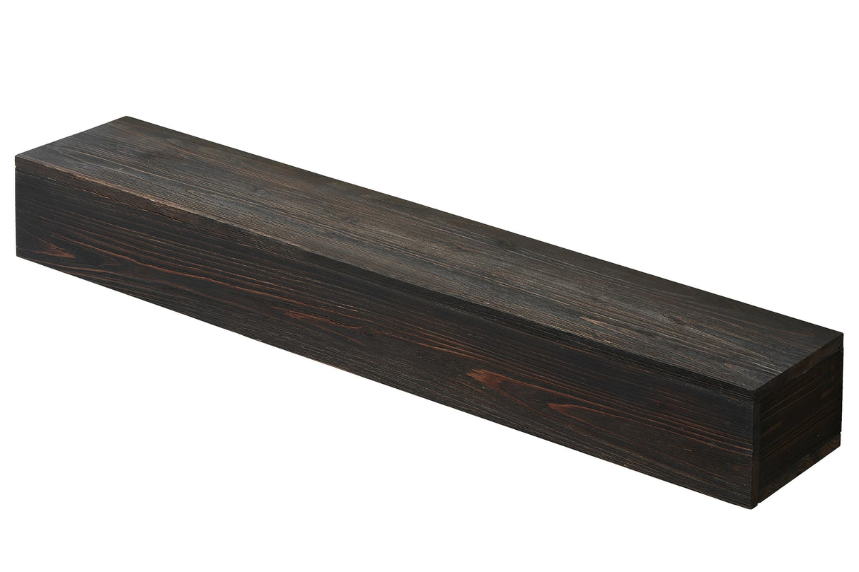 60" Rustic Wood Fireplace Mantel | Wall-Mounted & Floating Shelf for Home Decor Mederlo