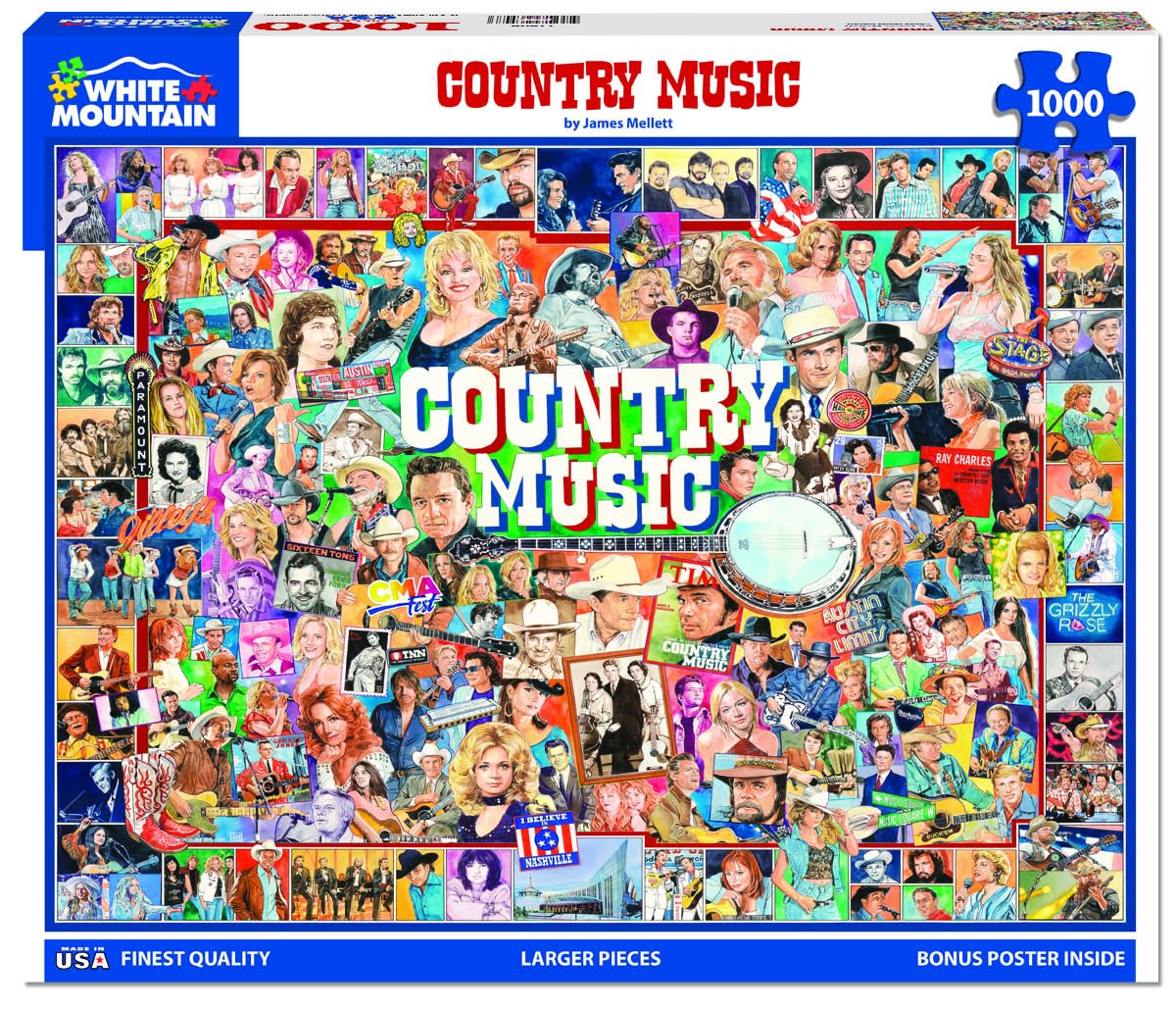 White Mountain Puzzles Country Music, 1000 Piece Jigsaw Puzzle White Mountain