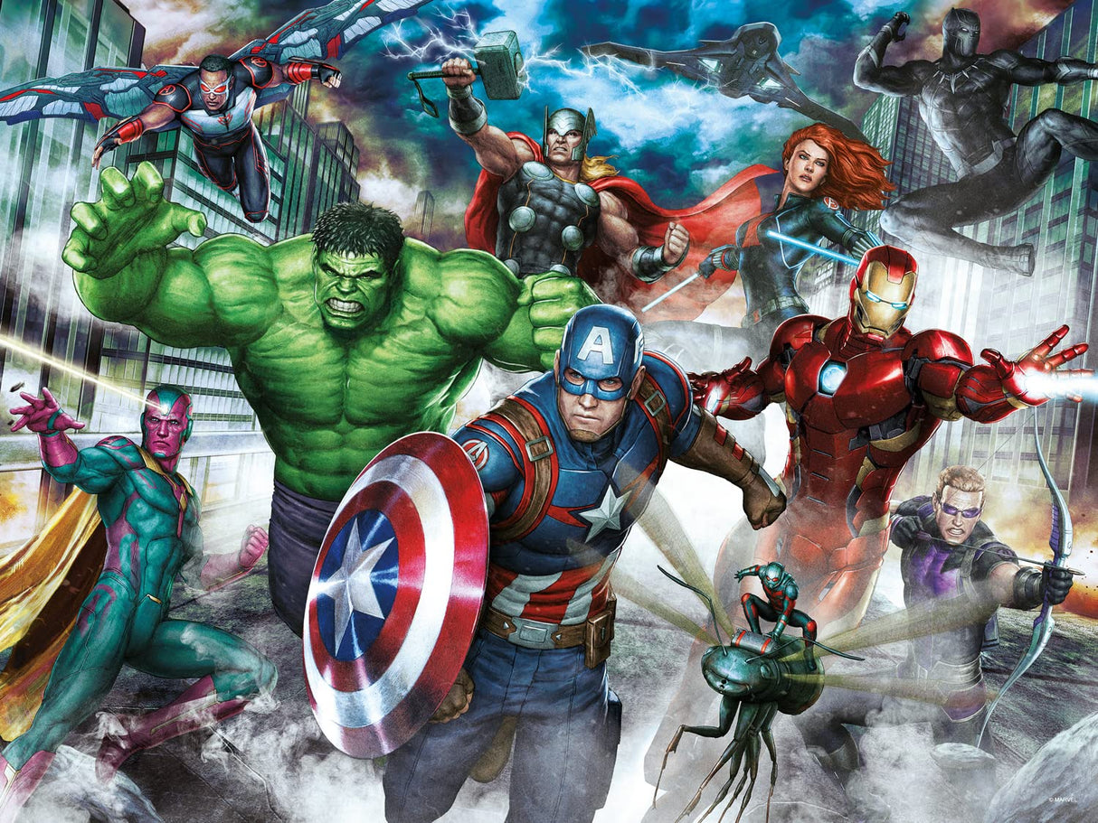 Buffalo Games - Marvel - Avengers, Assemble! - 400 Piece Jigsaw Puzzle for Families -Challenging Puzzle Perfect for Game Nights - Finished Size is 21.25 x 15.00 Buffalo Games