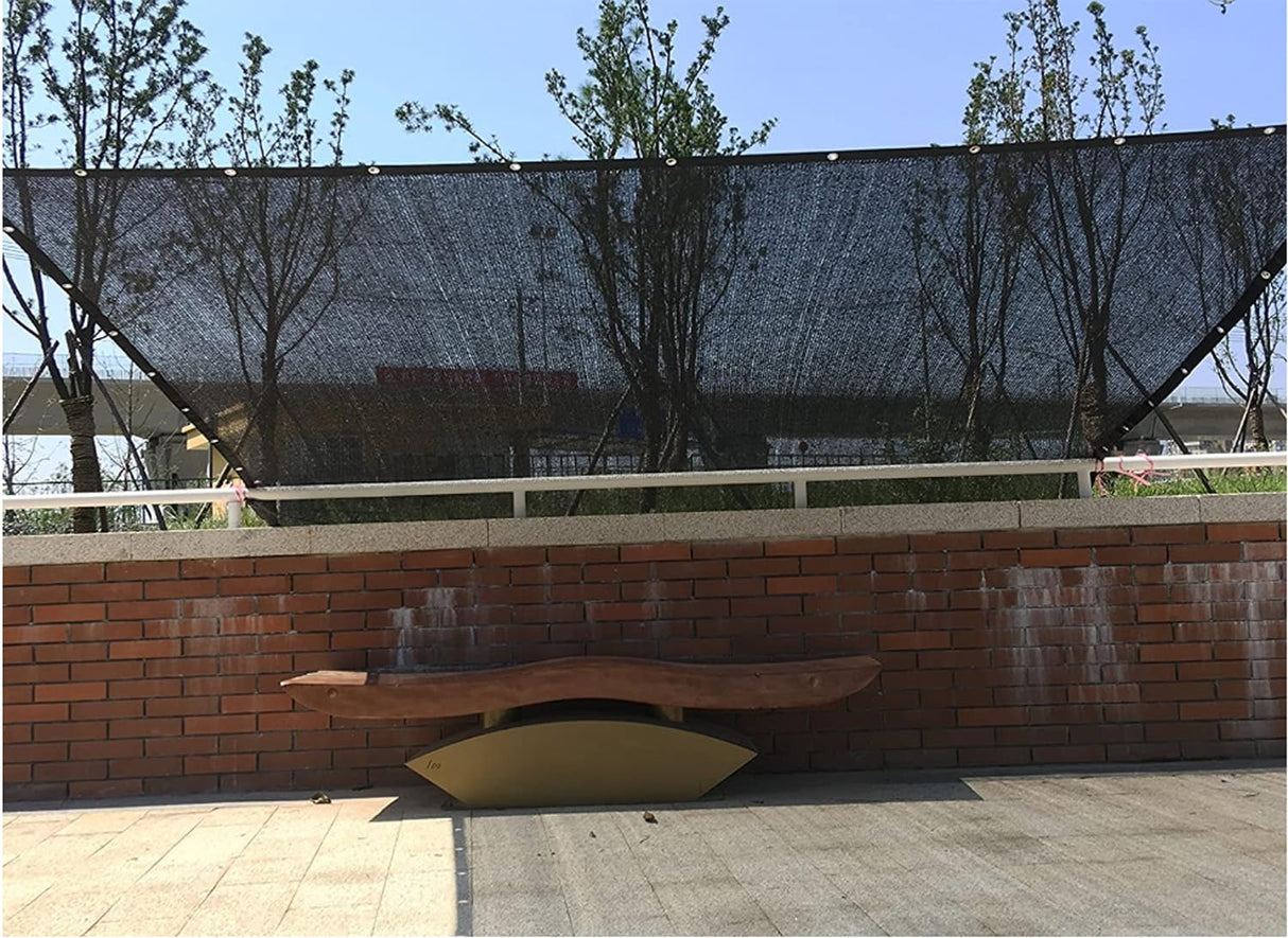 90% Shade Cloth for Garden, 10ft x 10ft Outdoor Shade Fabric Mesh Tarp with Grommets, UV Resistant Sun Shade Netting for Plants, Pergola Cover, Patio, Privacy Fence, Backyard, Greenhouse Flscnoe