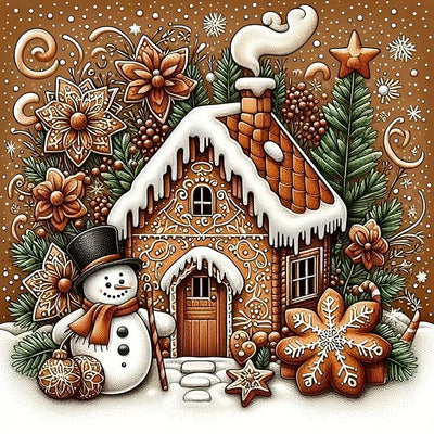 Christmas Snowman House Ball Diamond Art Painting Kits for Adults,Winter Diamond Painting Kits for Adults Beginners,5D DIY Full Drill Diamond Dot Gem Art Kits for Adult,Home Wall Decor 13.8x13.8 Inch