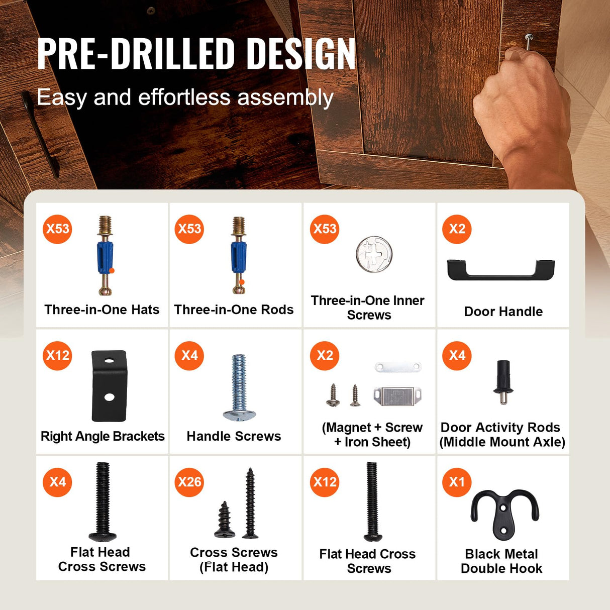 VEVOR Cat Litter Box Enclosure, Hidden Litter Box Furniture with 3 Storage Shelves, Wooden Cat Washroom Indoor, Large Cat House Cabinet Hidden Fit Most Litter Box, 33.5"L x 19.3"W x 58.7"H, Dark Brown VEVOR